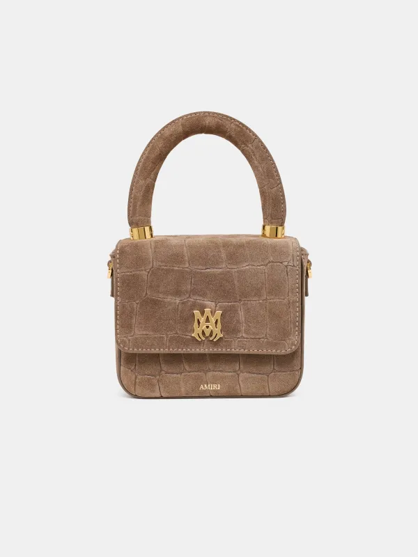 WOMEN - WOMEN'S CROC SUEDE MICRO MA BAG - Dark Brown sold by AMIRI