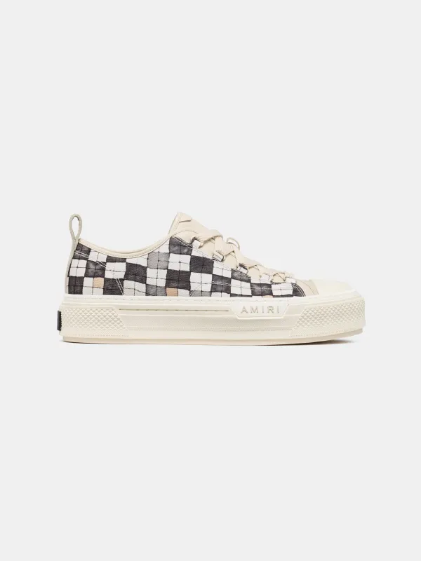 CHECKERED COURT LOW - Black made by AMIRI