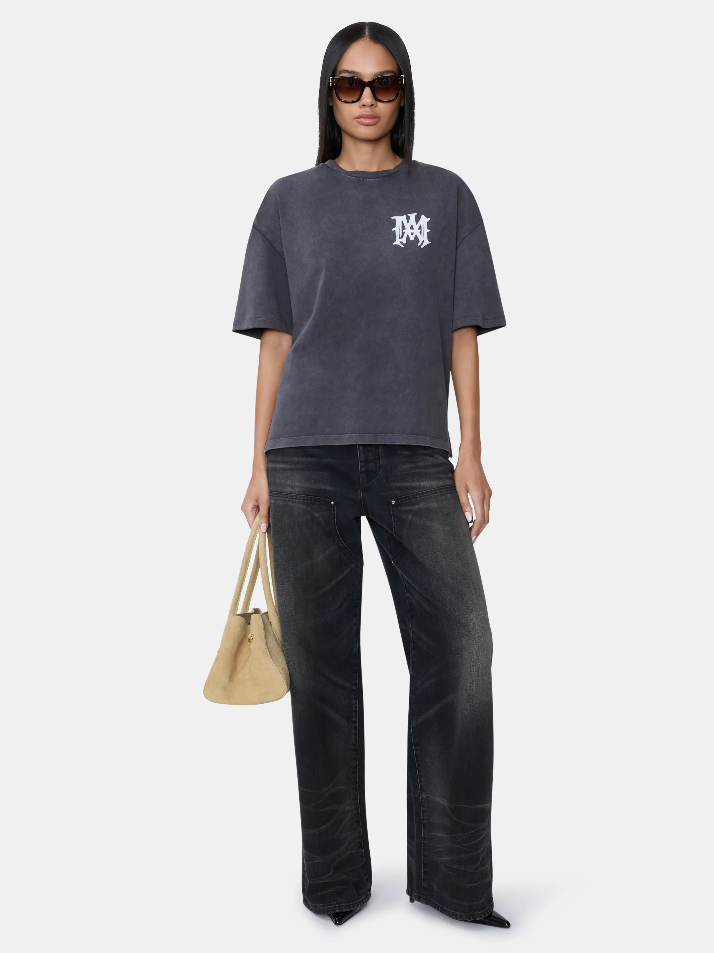 WOMEN - WOMEN'S AMIRI HOLLYWOOD OVERSIZED TEE - Black sold by AMIRI product image thumbnail 2