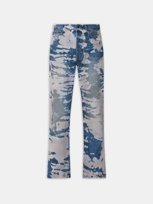 BLEACHED STRAIGHT FLARE JEAN - Bleach Out made by AMIRI