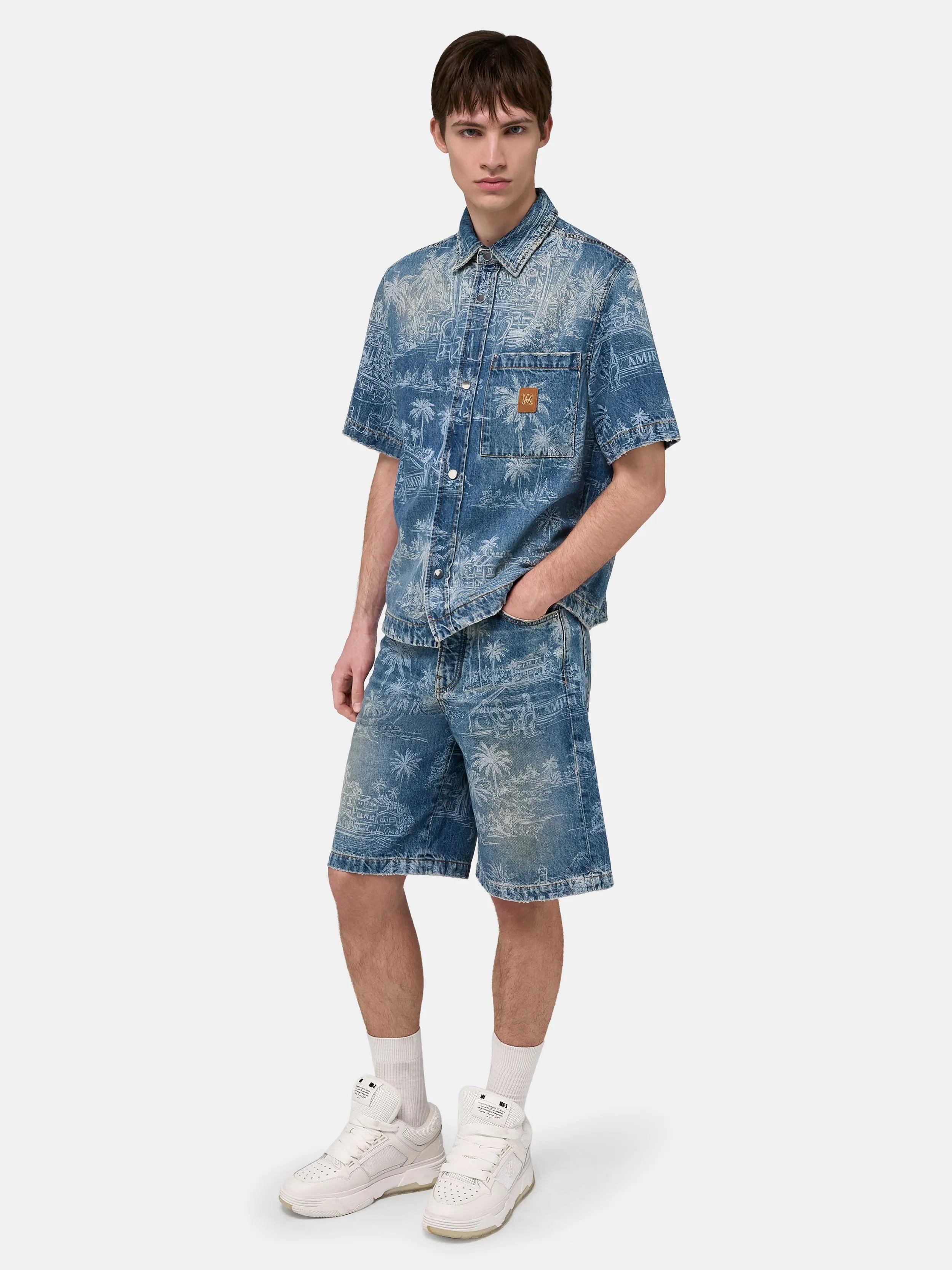 CHATEAU PALMS DENIM SHIRT - Harbor Indigo sold by AMIRI product image thumbnail 3