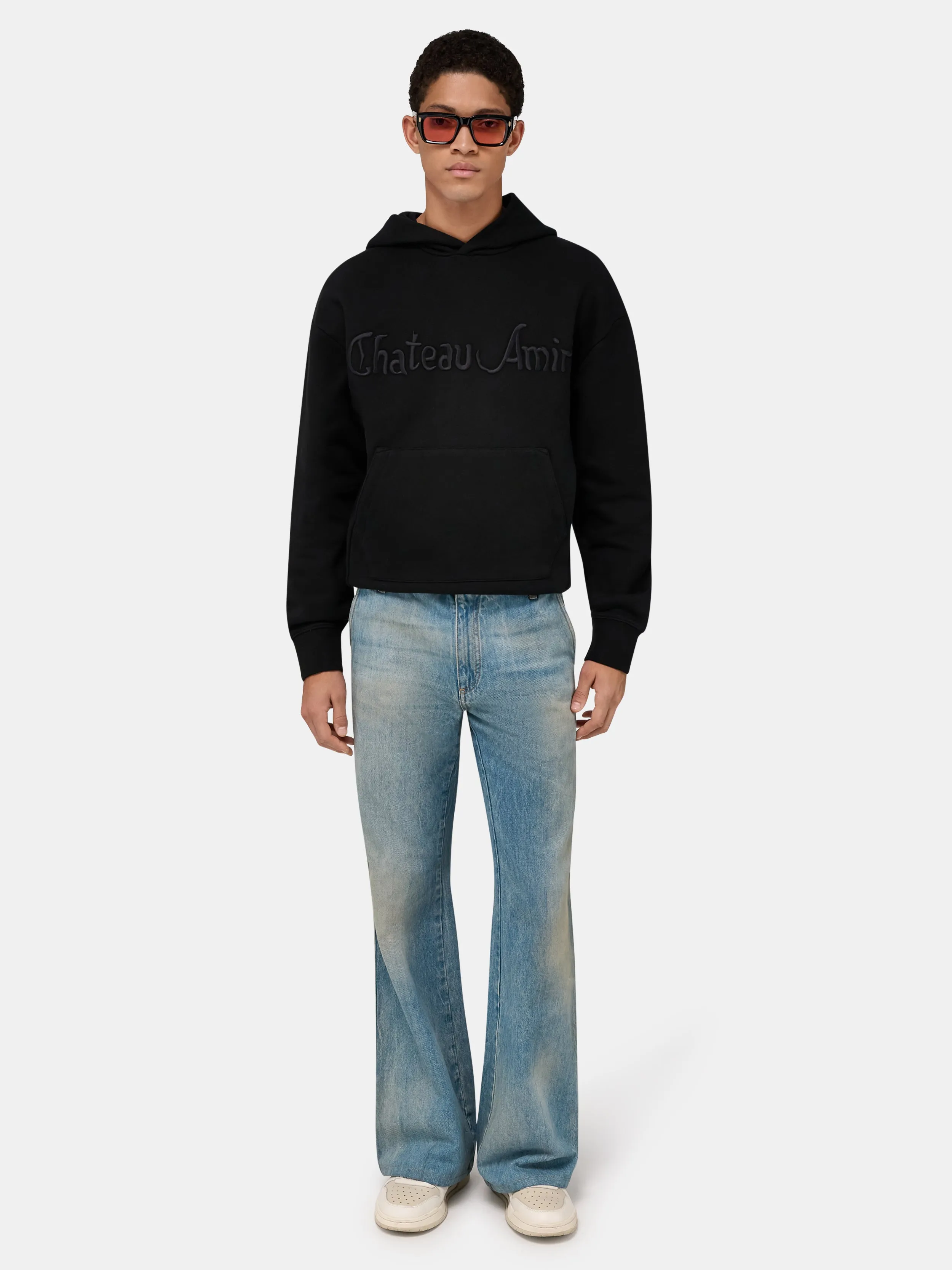CHATEAU AMIRI TONAL OVERSIZED HOODIE - Black sold by AMIRI product image thumbnail 2