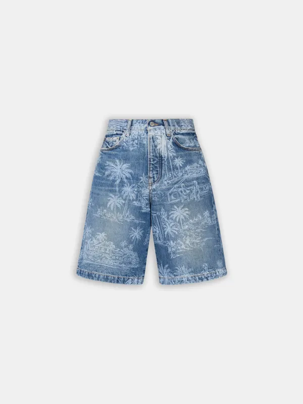 CHATEAU PALMS DENIM SHORT - Harbor Indigo made by AMIRI