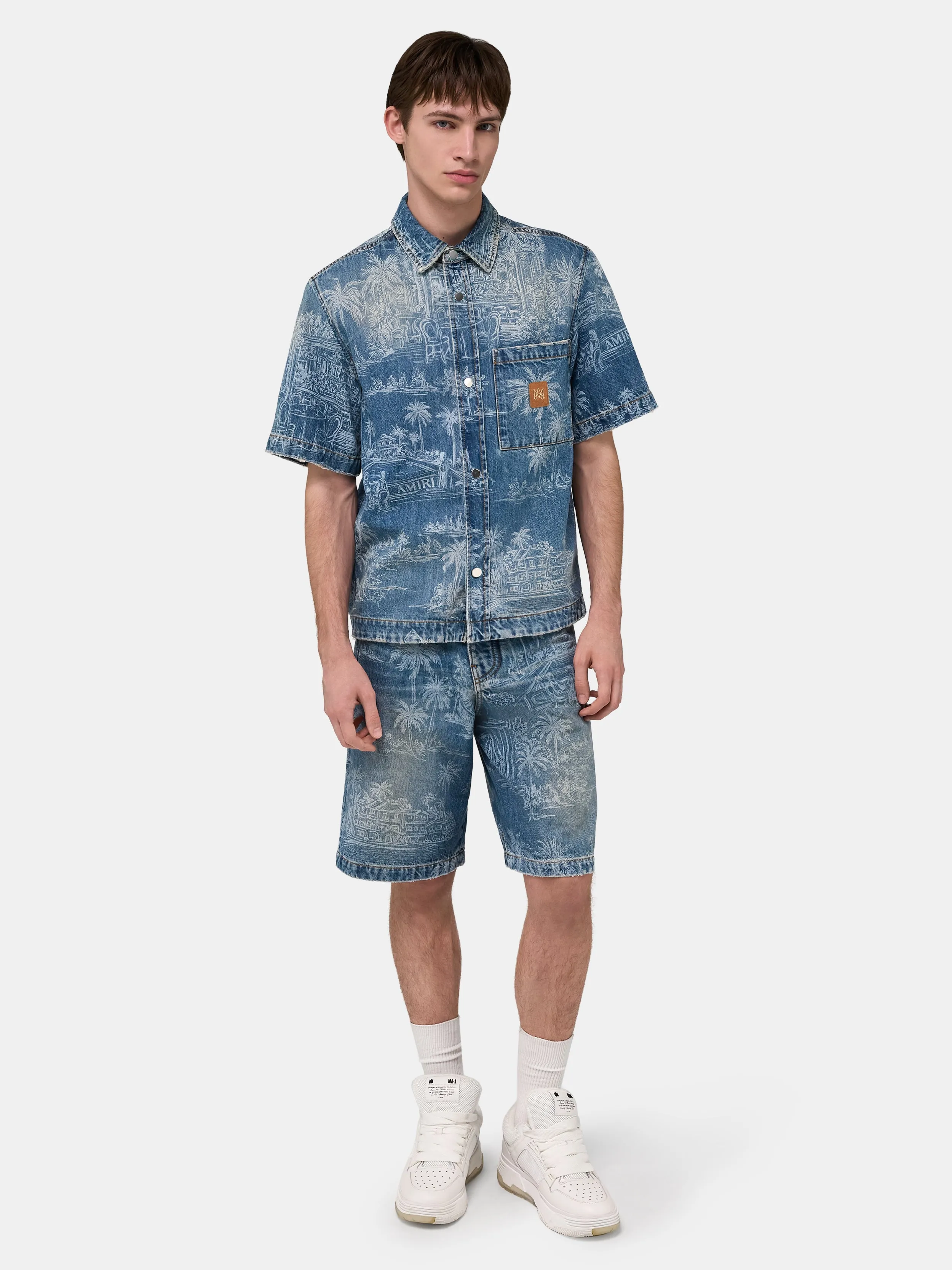 CHATEAU PALMS DENIM SHORT - Harbor Indigo sold by AMIRI product image thumbnail 3