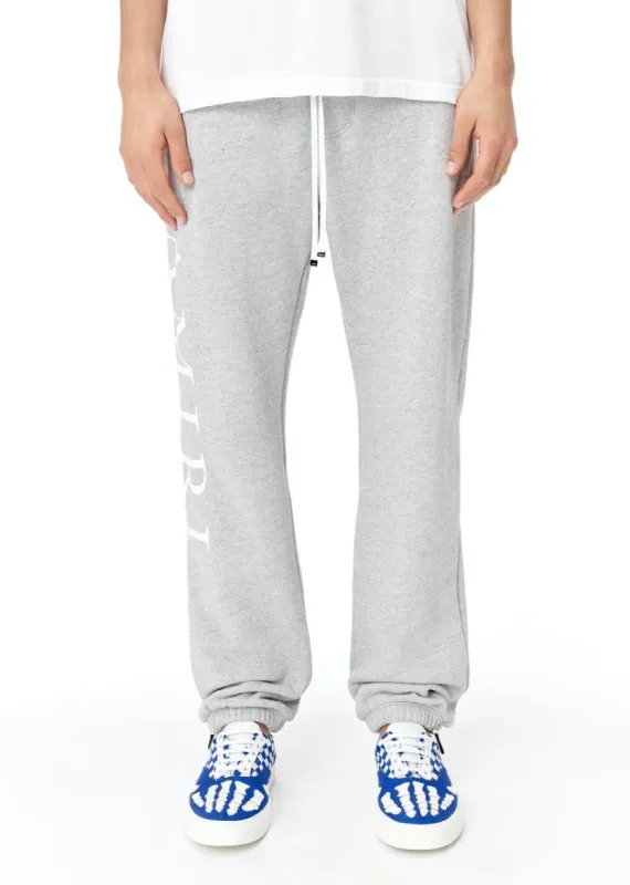 Large AMIRI Logo Sweatpants - Heather Grey sold by AMIRI