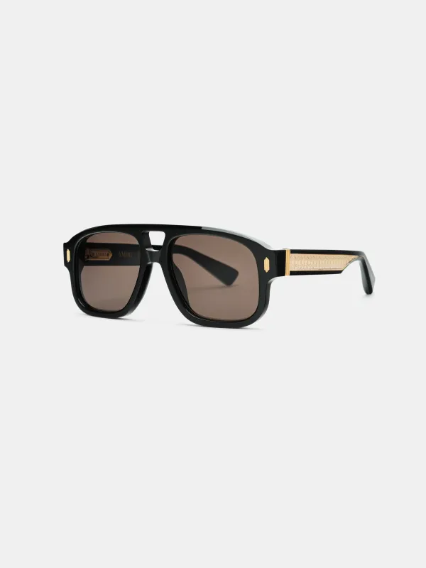 WILSHIRE SUNGLASSES - Black Black made by AMIRI