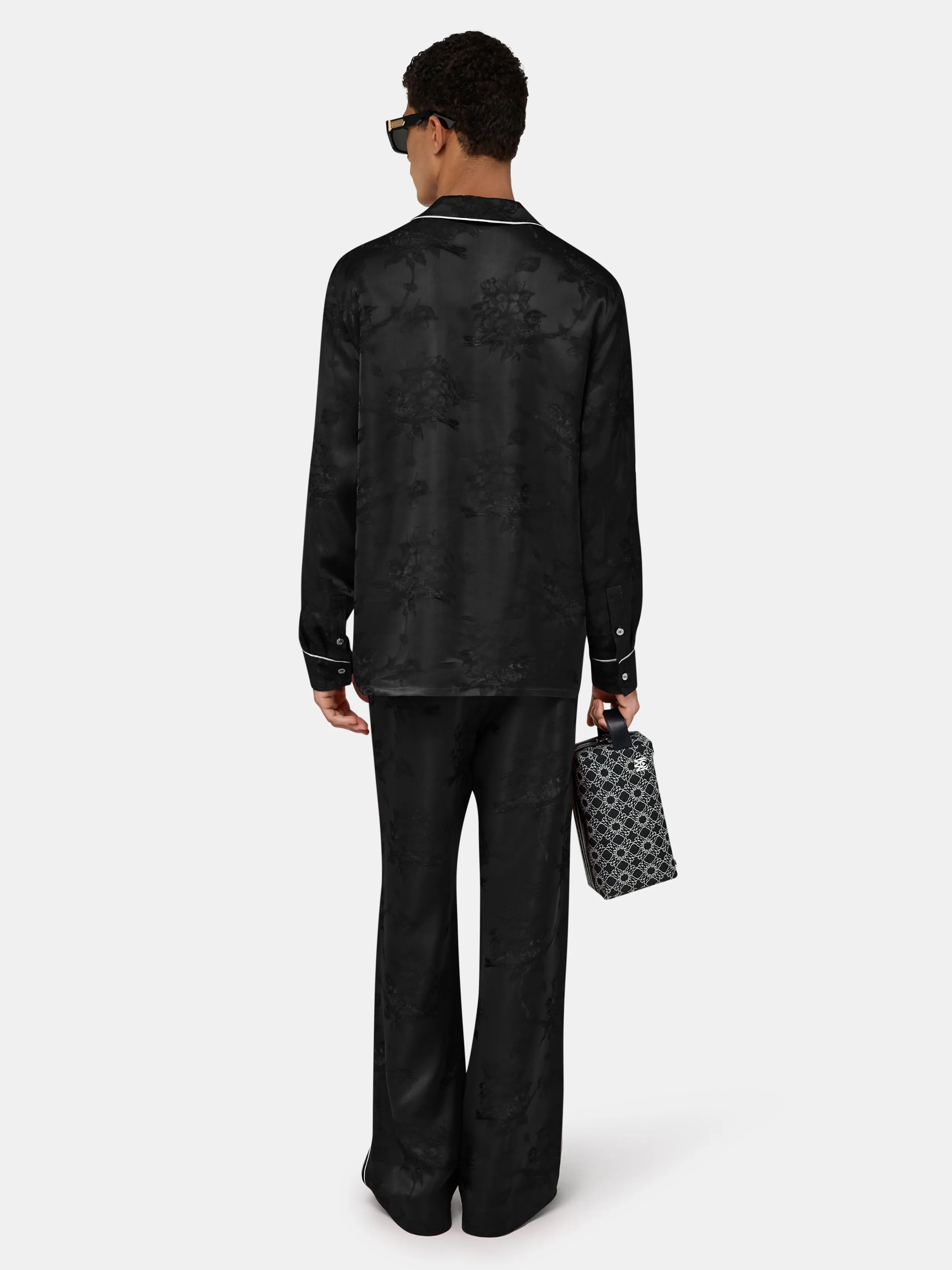 FLORAL JACQUARD PAJAMA SHIRT - Black sold by AMIRI product image thumbnail 4