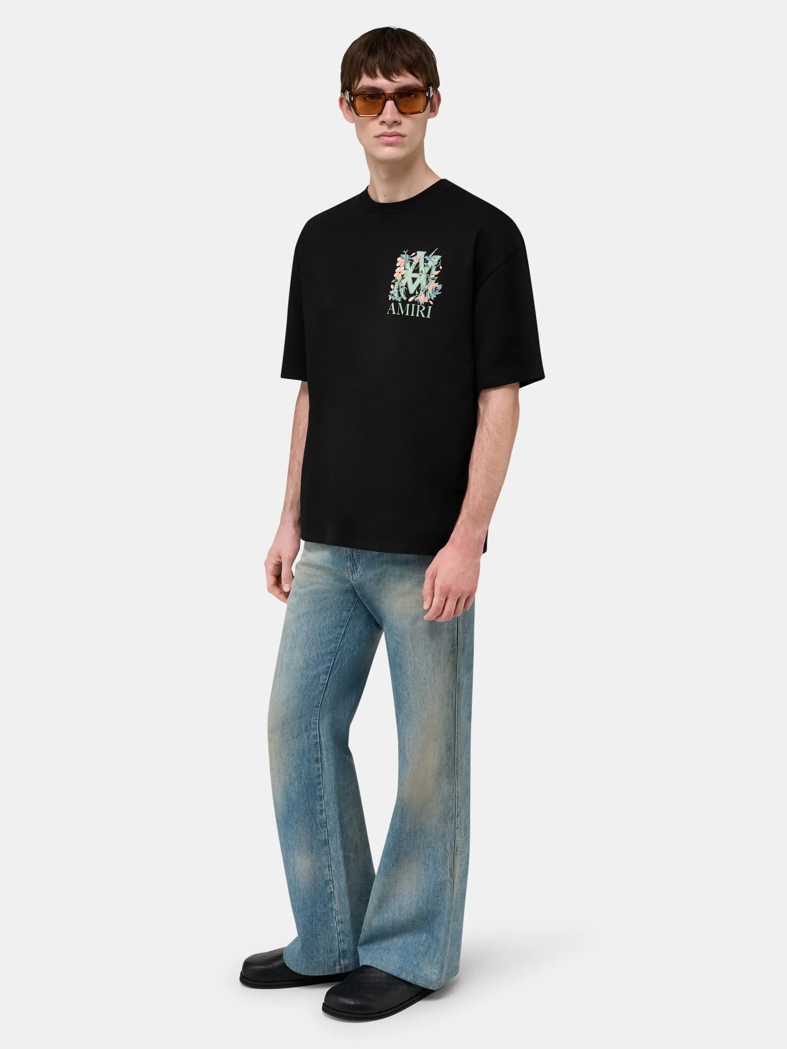 MA FLORAL OVERSIZED TEE - Black sold by AMIRI product image thumbnail 3
