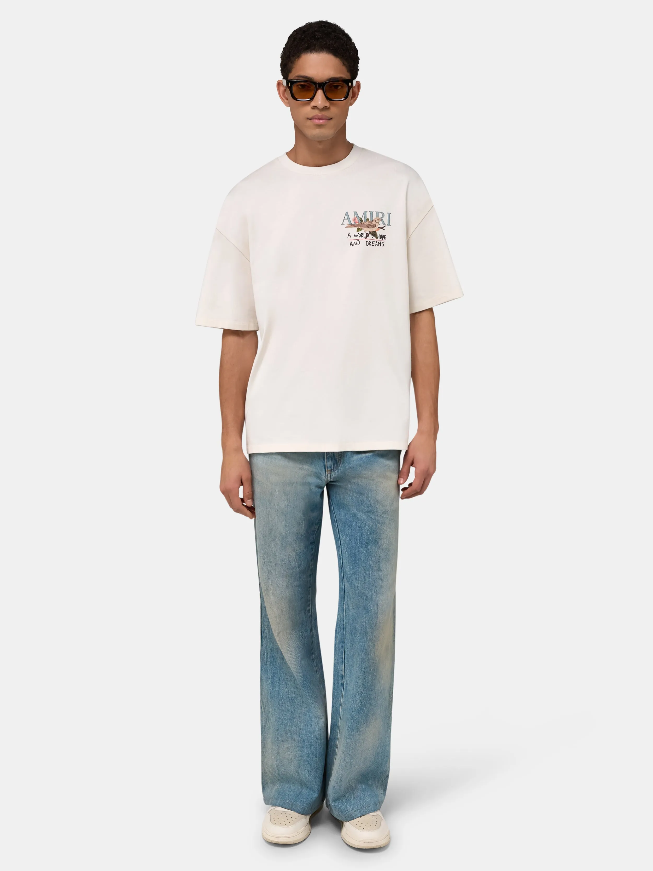 HOPE AND DREAMS OVERSIZED TEE - Alabaster sold by AMIRI product image thumbnail 2