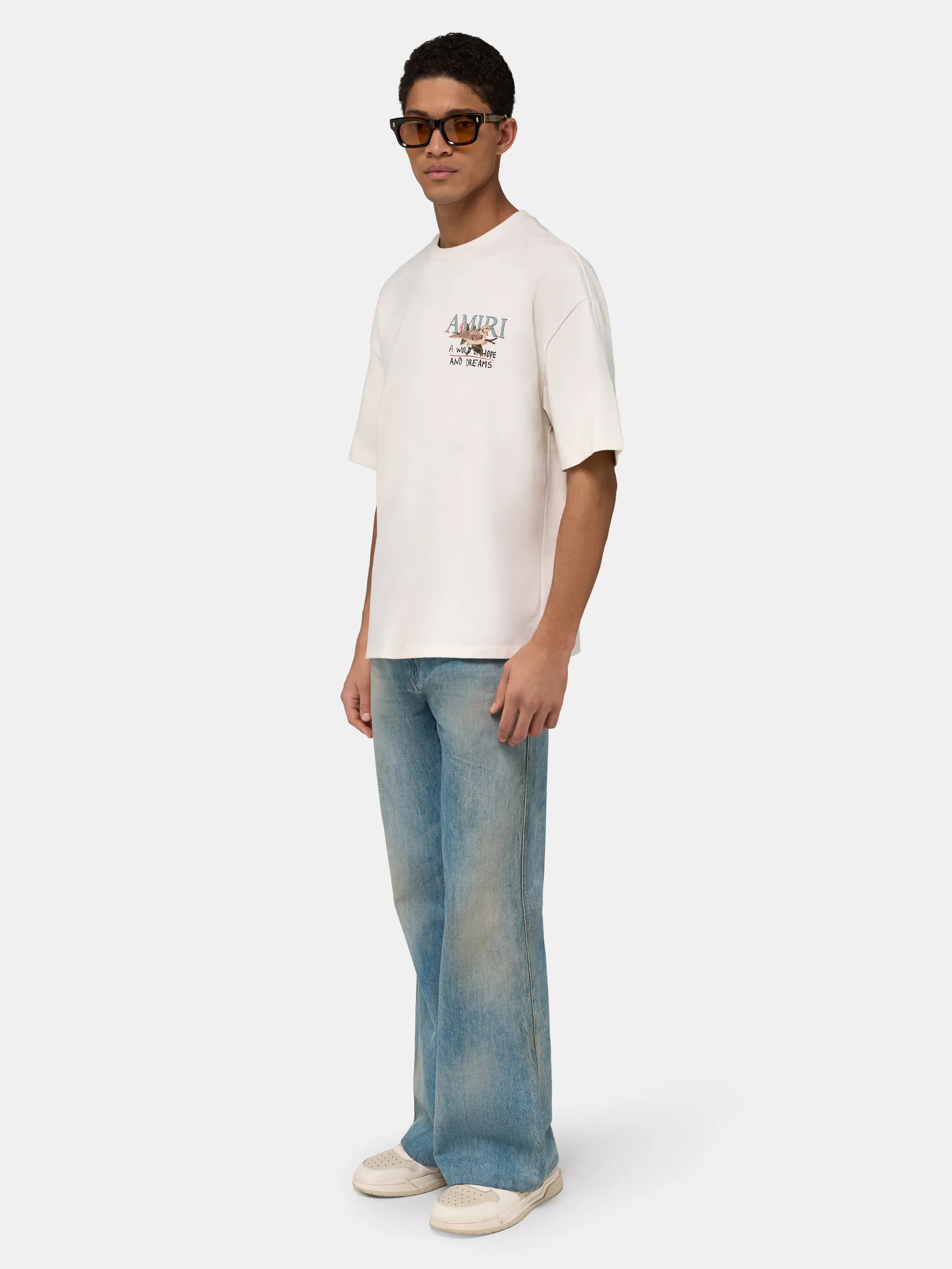 HOPE AND DREAMS OVERSIZED TEE - Alabaster sold by AMIRI product image thumbnail 3