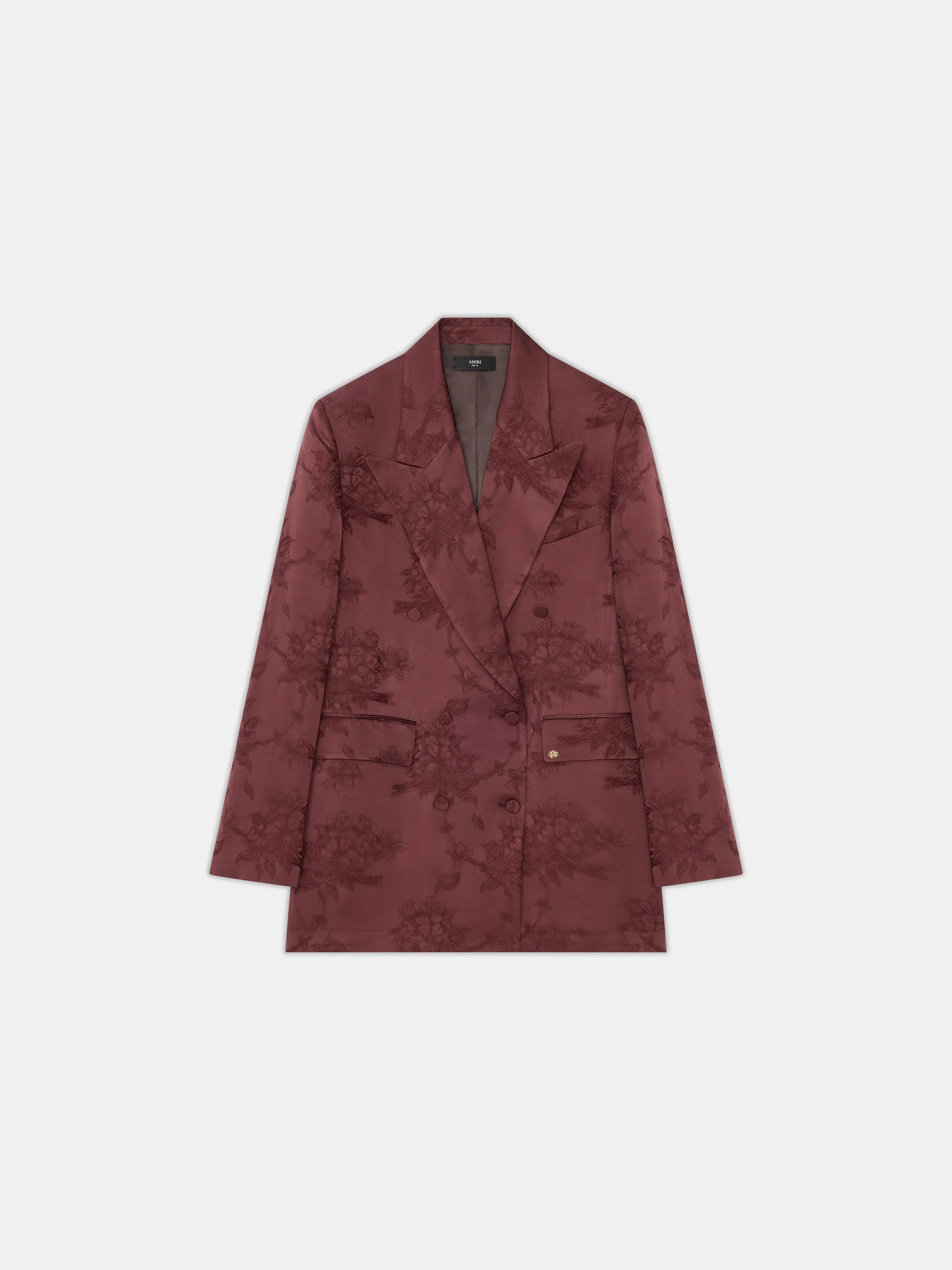 WOMEN - WOMEN'S FLORAL DOUBLE-BREASTED BLAZER - Tobacco sold by AMIRI