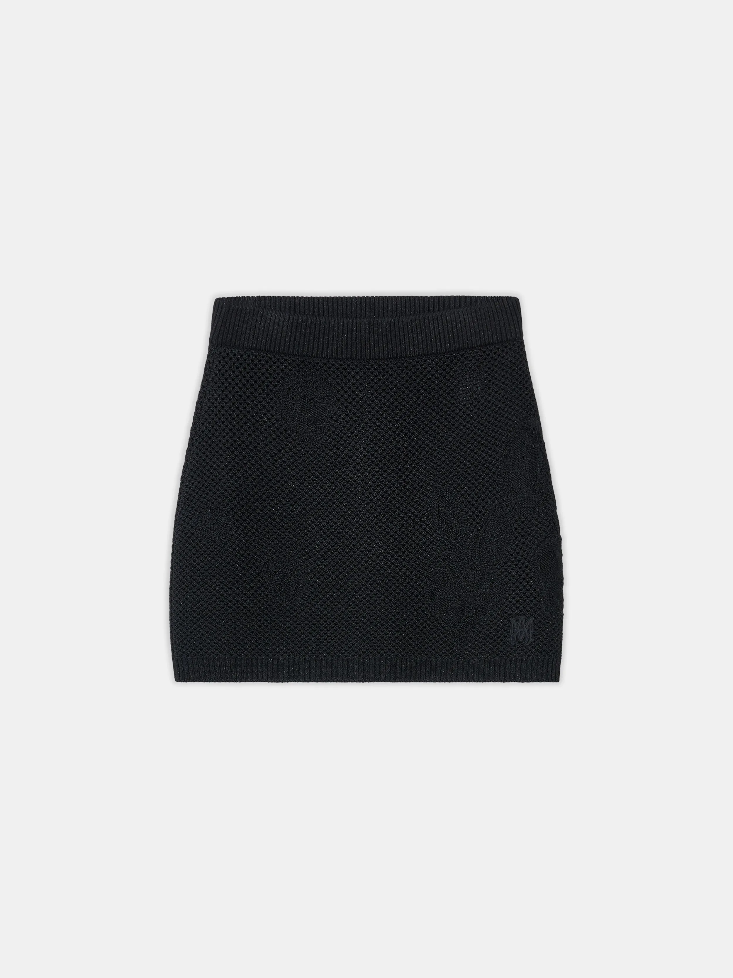 WOMEN - WOMEN'S FLORAL CROCHET MINI SKIRT - Black sold by AMIRI
