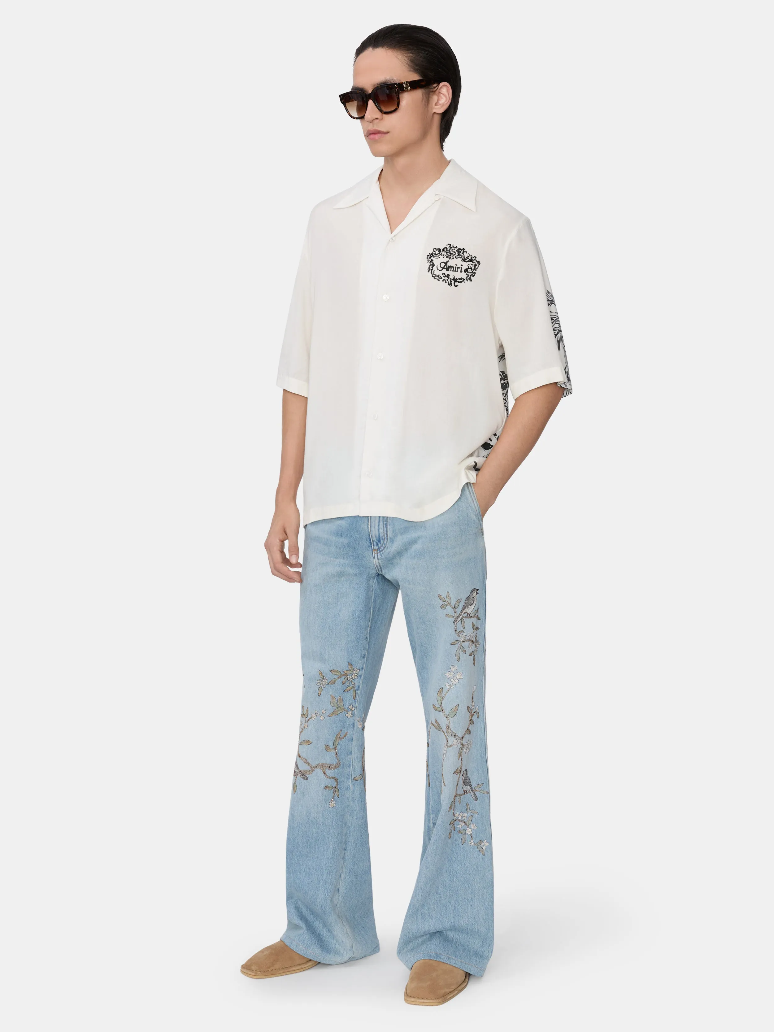 FLORAL EMBELLISHED JEAN - Sunset Blue sold by AMIRI product image thumbnail 3