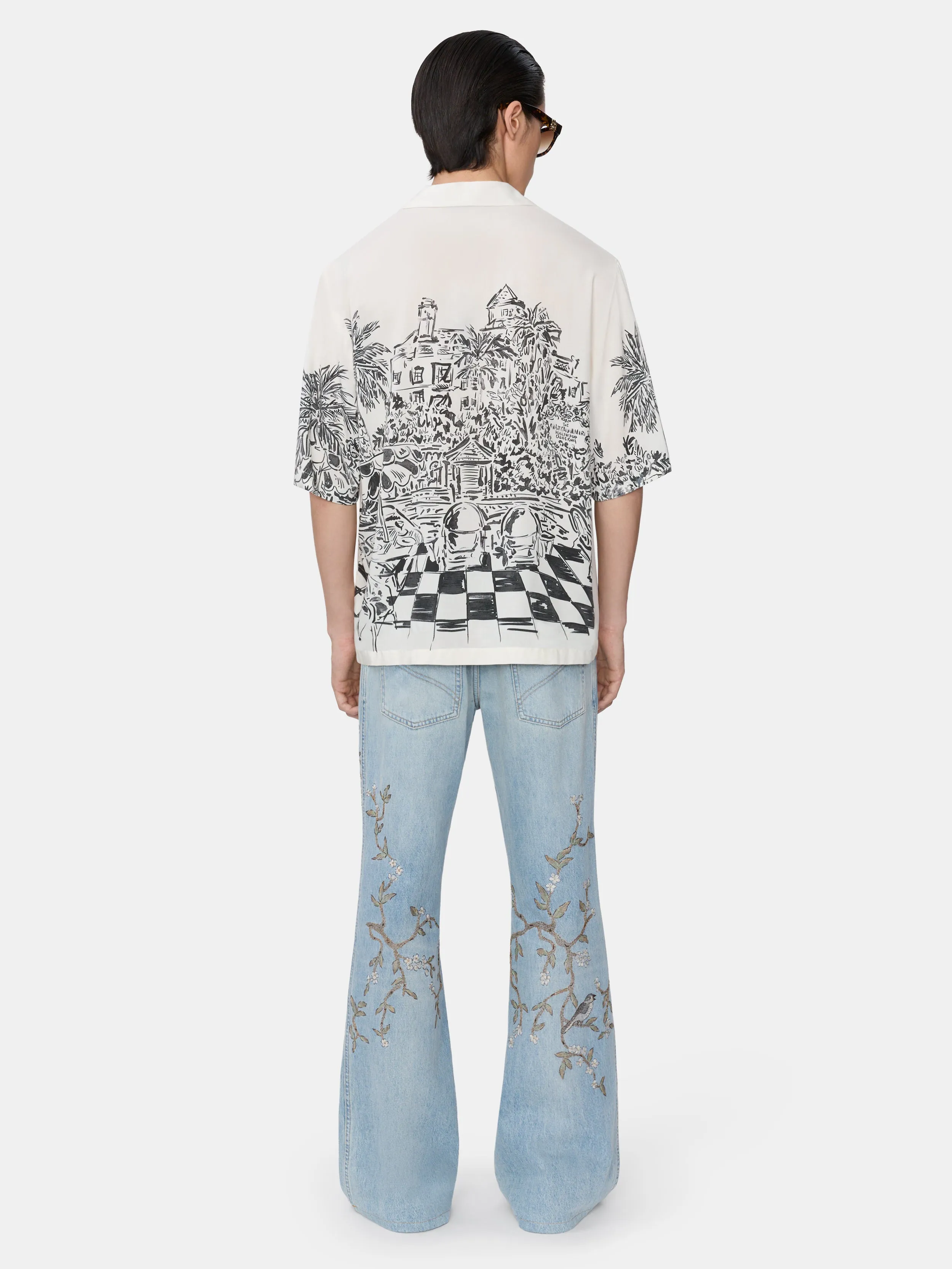 FLORAL EMBELLISHED JEAN - Sunset Blue sold by AMIRI product image thumbnail 4