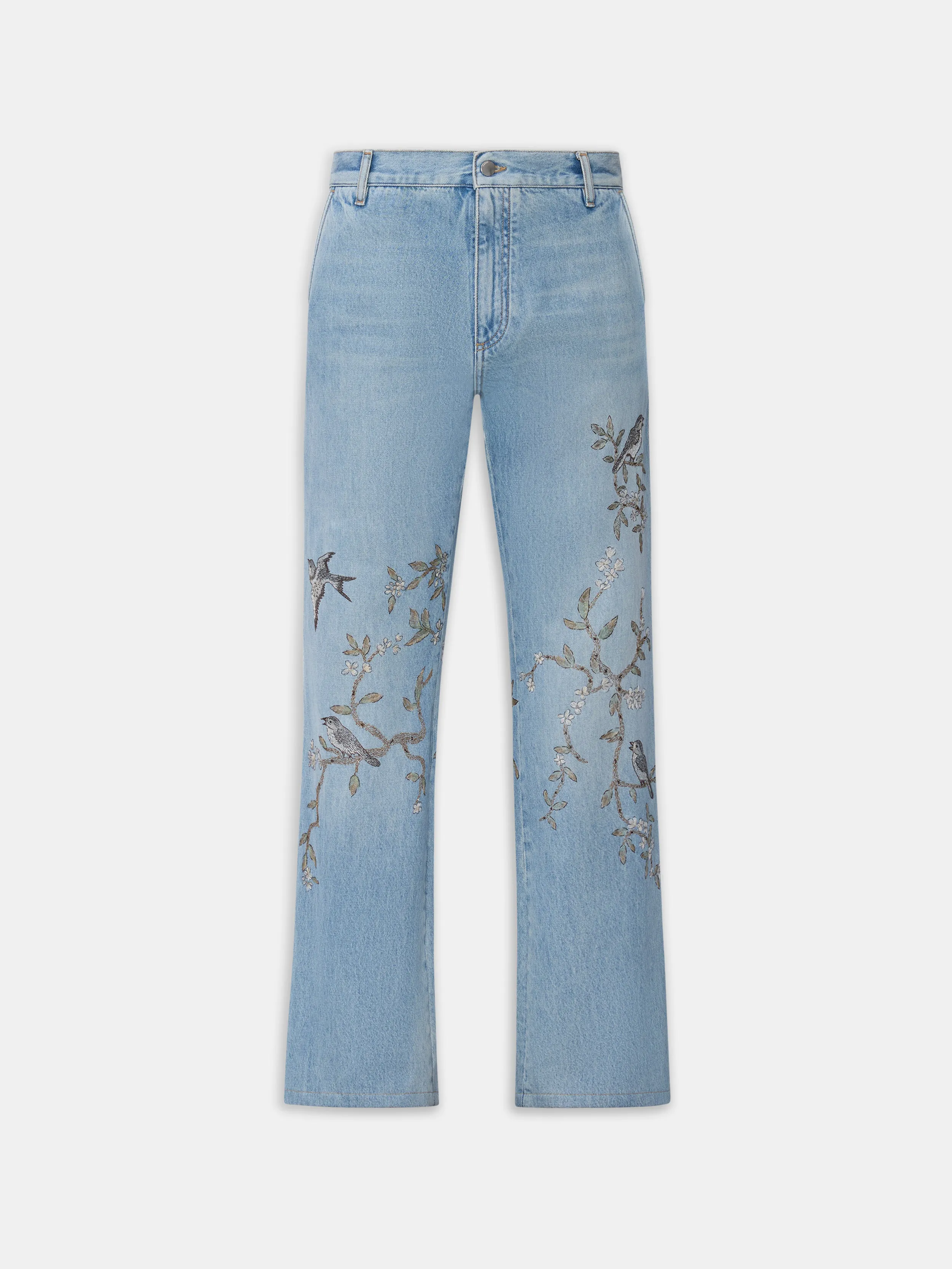 FLORAL EMBELLISHED JEAN - Sunset Blue sold by AMIRI