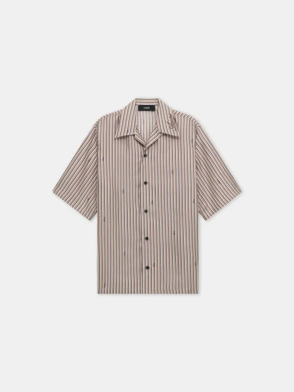 AMIRI SCRIPT BOWLING SHIRT - Mocha made by AMIRI