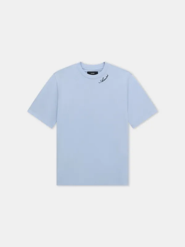 AMIRI SCRIPT TEE - Skyline Blue made by AMIRI