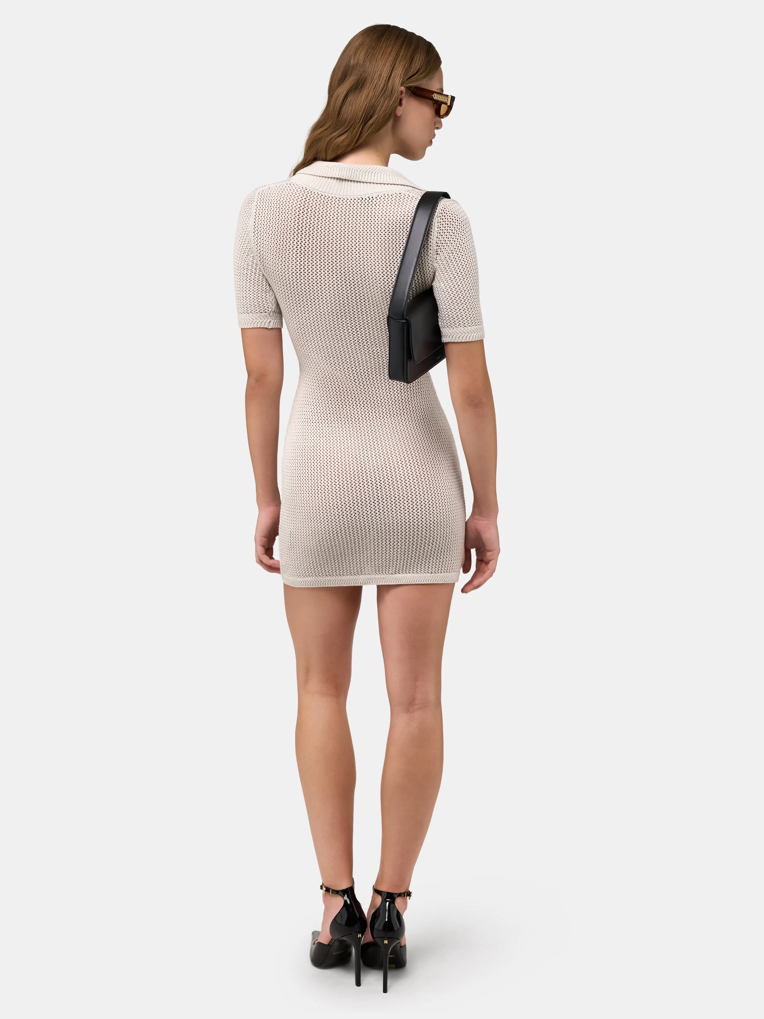 WOMEN - WOMEN'S AMIRI CROCHET MINI DRESS - Alabaster sold by AMIRI product image thumbnail 3