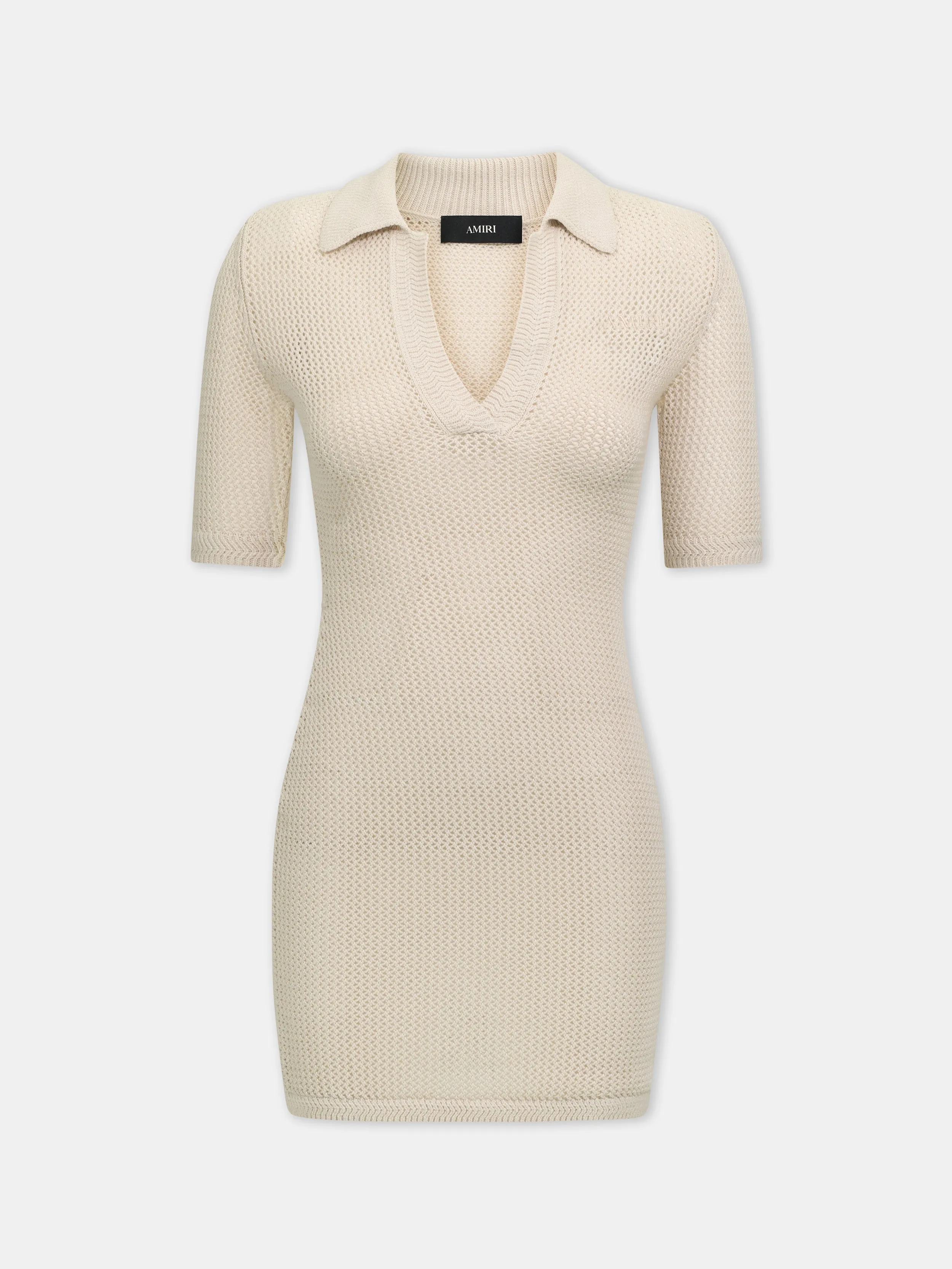 WOMEN - WOMEN'S AMIRI CROCHET MINI DRESS - Alabaster sold by AMIRI
