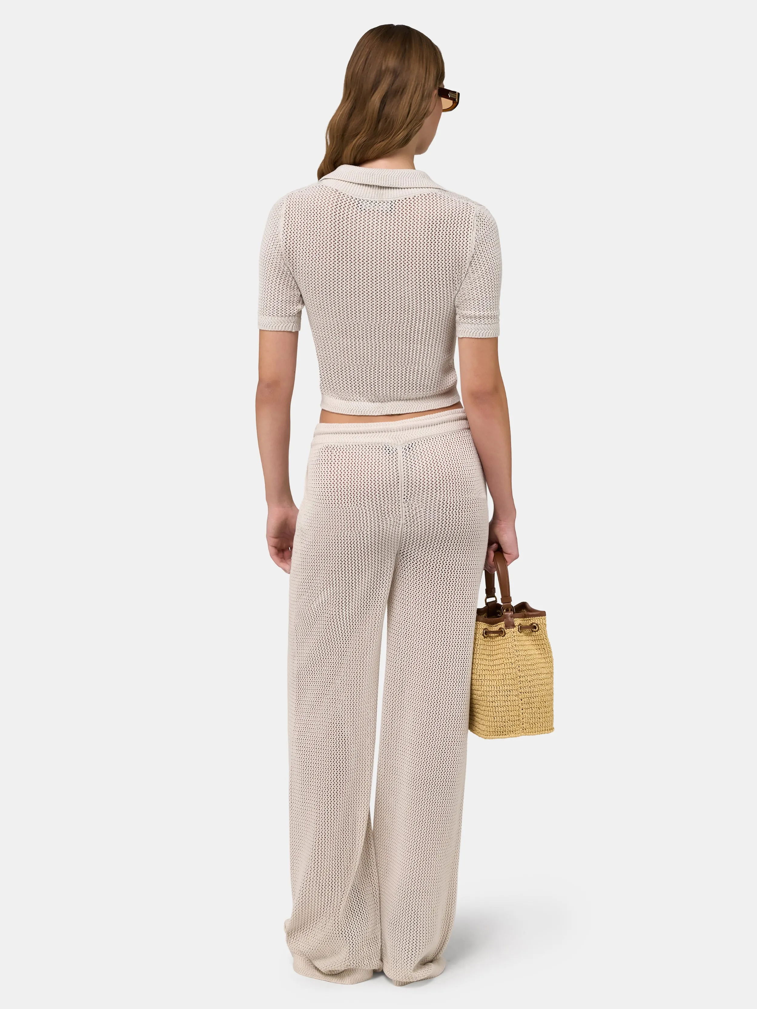 WOMEN - WOMEN'S AMIRI CROCHET MESH PANT - -Alabaster sold by AMIRI product image thumbnail 4