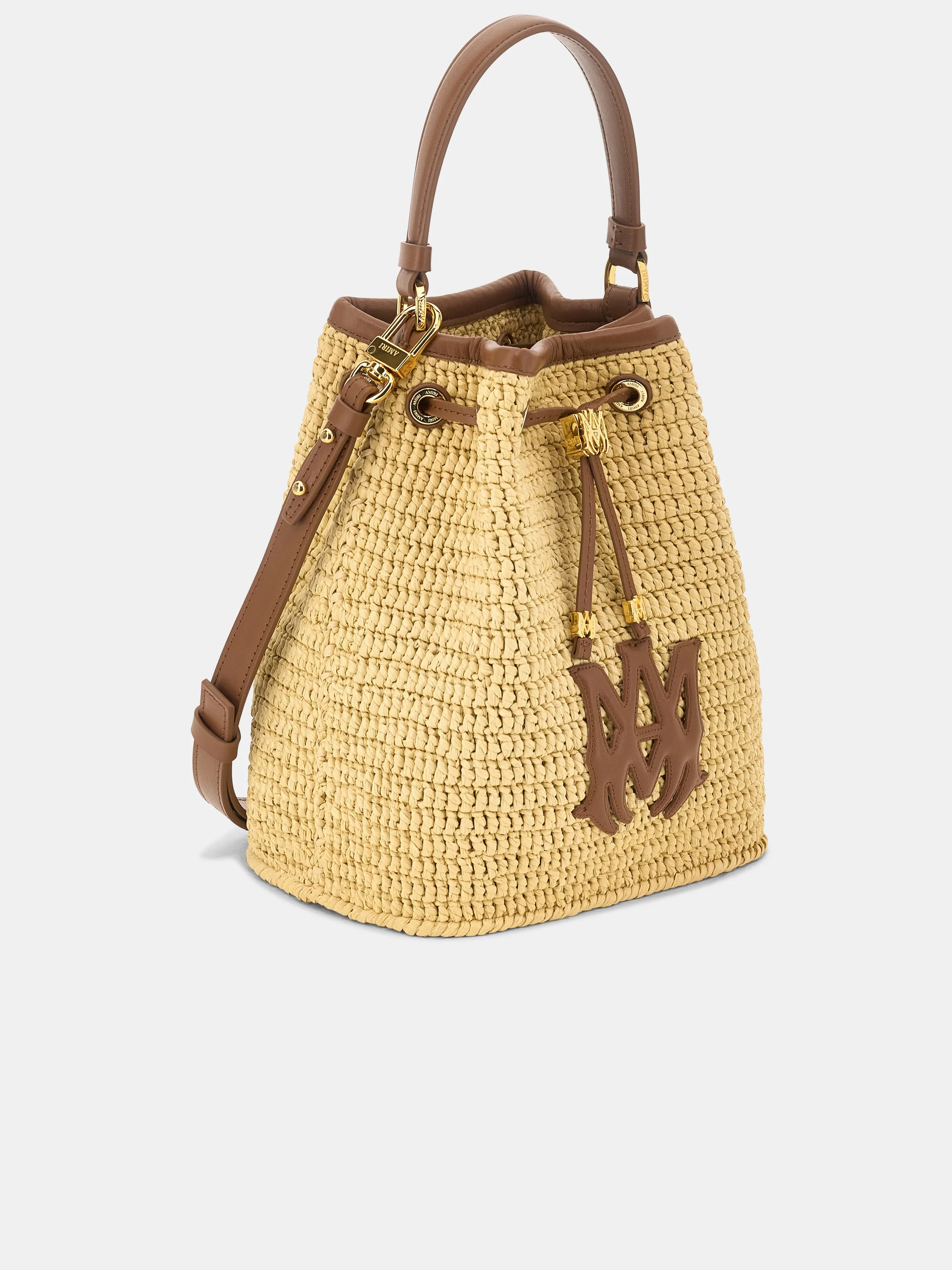WOMEN - WOMEN'S RAFFIA MICRO MA BUCKET BAG - Natural sold by AMIRI product image thumbnail 3