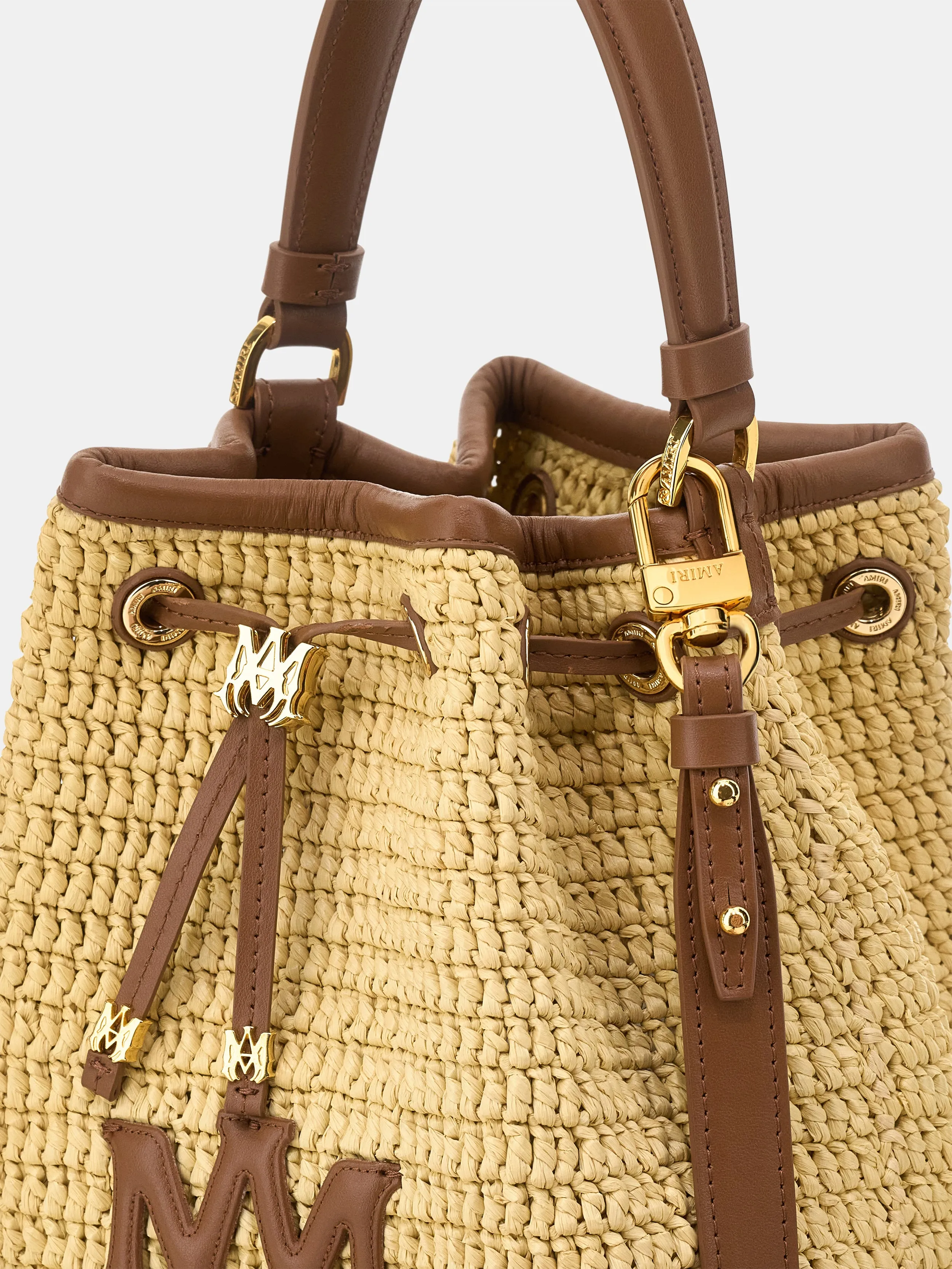 WOMEN - WOMEN'S RAFFIA MICRO MA BUCKET BAG - Natural sold by AMIRI product image thumbnail 4
