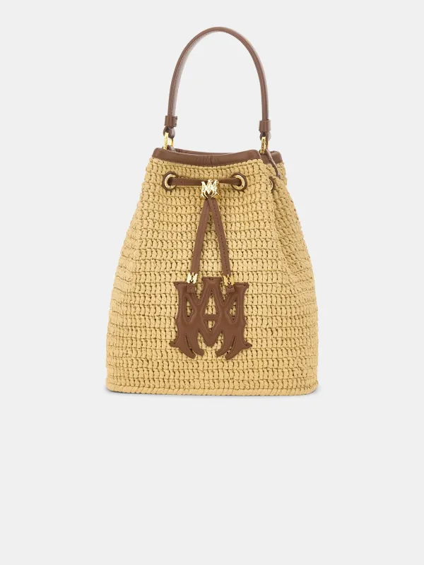 WOMEN - WOMEN'S RAFFIA MICRO MA BUCKET BAG - Natural made by AMIRI