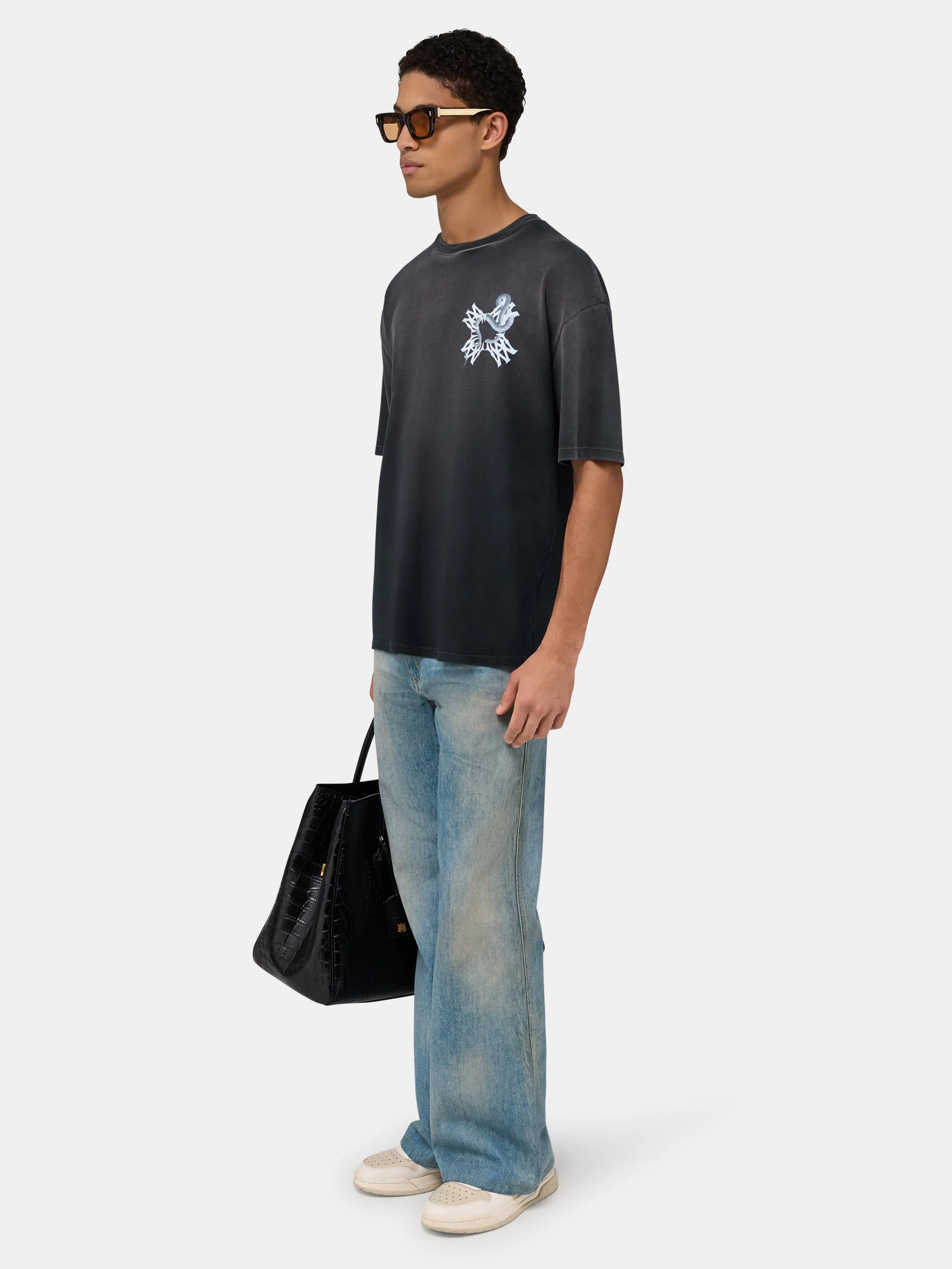 MA QUAD SNAKE OVERSIZED TEE - Black sold by AMIRI product image thumbnail 3