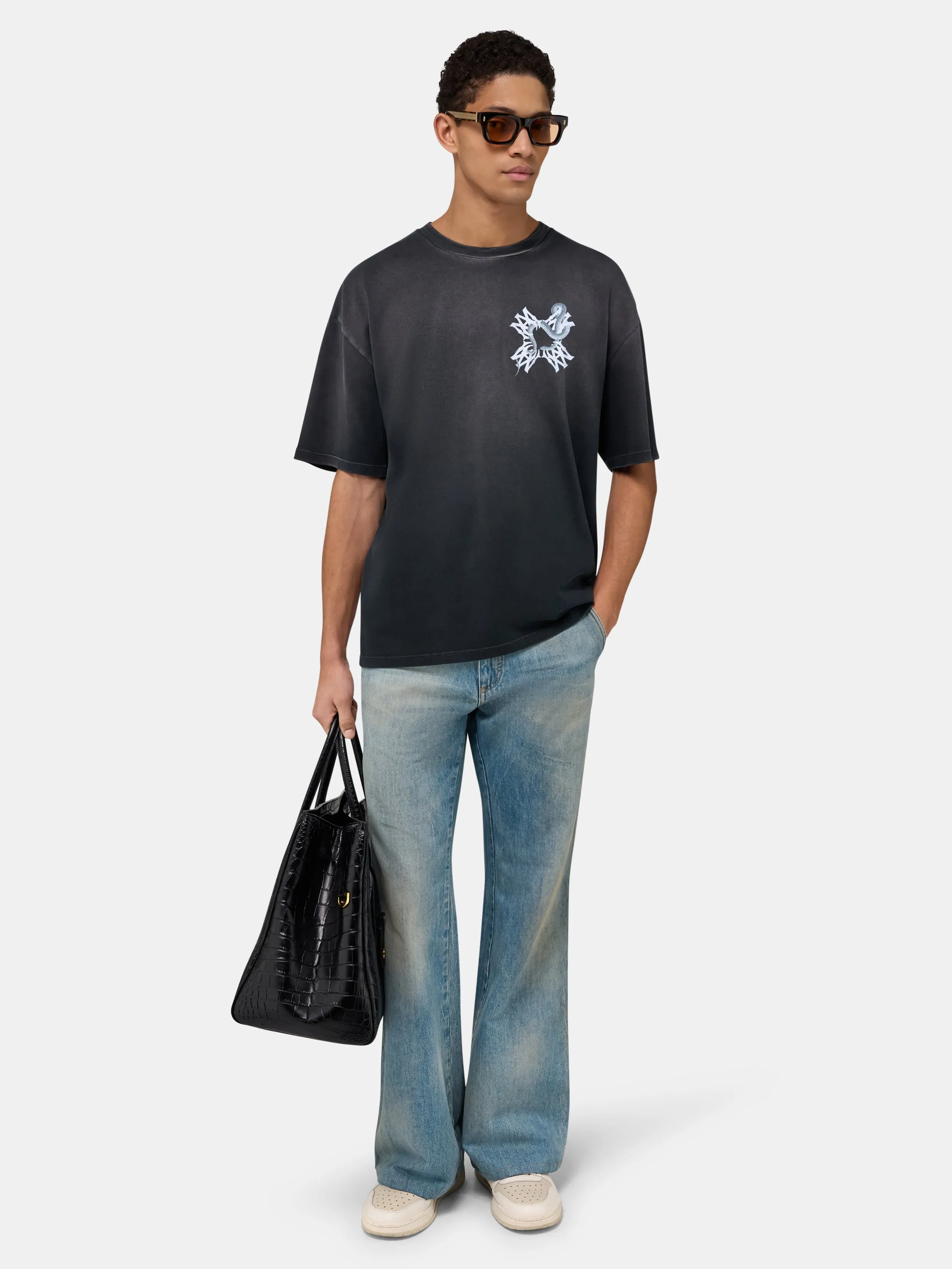 MA QUAD SNAKE OVERSIZED TEE - Black sold by AMIRI product image thumbnail 2