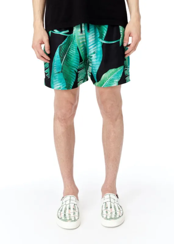 Banana Leaves Shorts - Black made by AMIRI