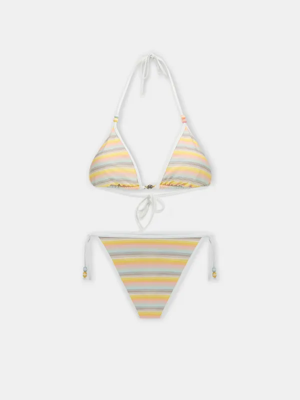 WOMEN - WOMEN'S MA MULTI STRIPE BIKINI SET - Multi made by AMIRI