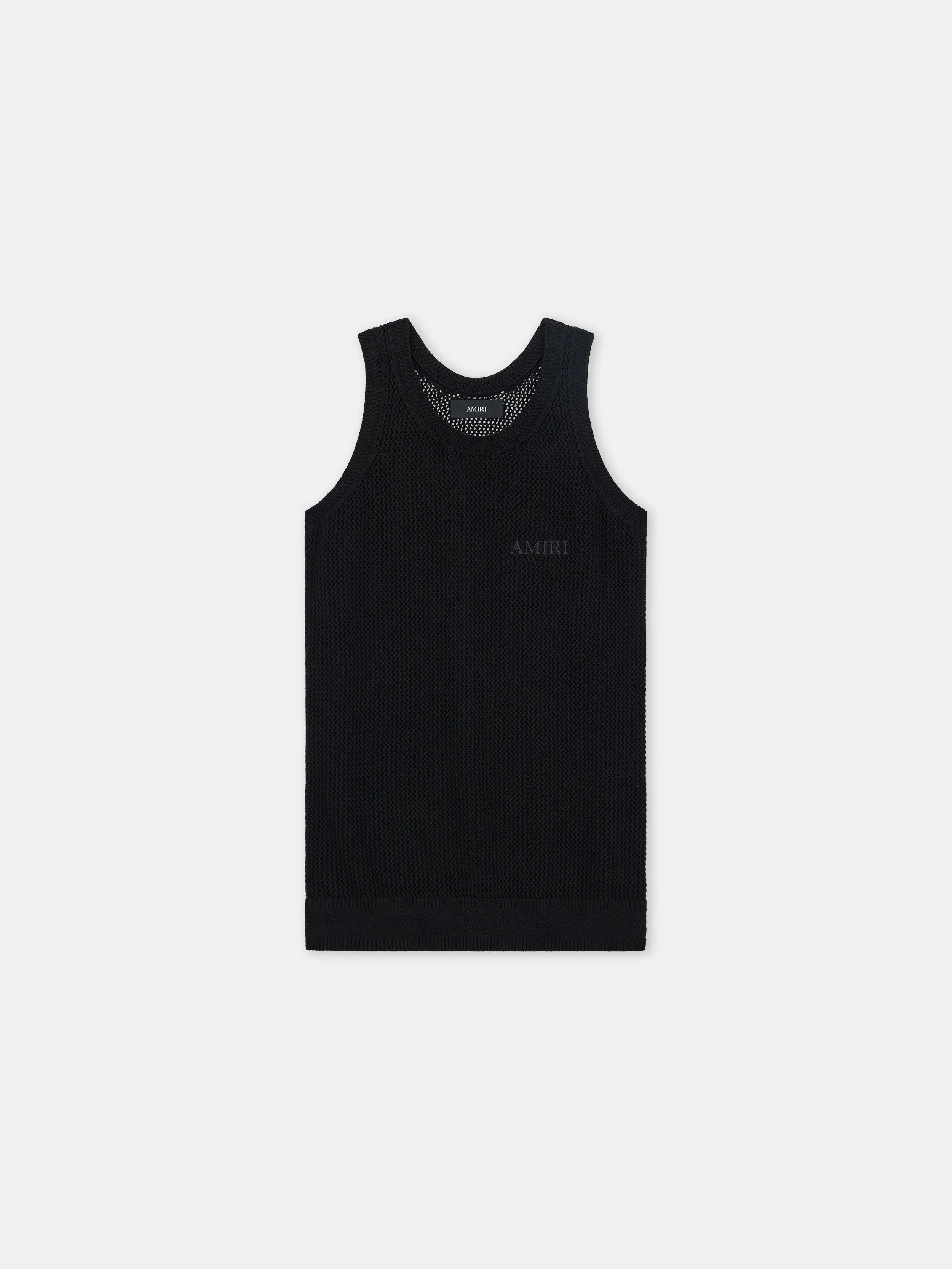 AMIRI KNIT MESH TANK - Black sold by AMIRI