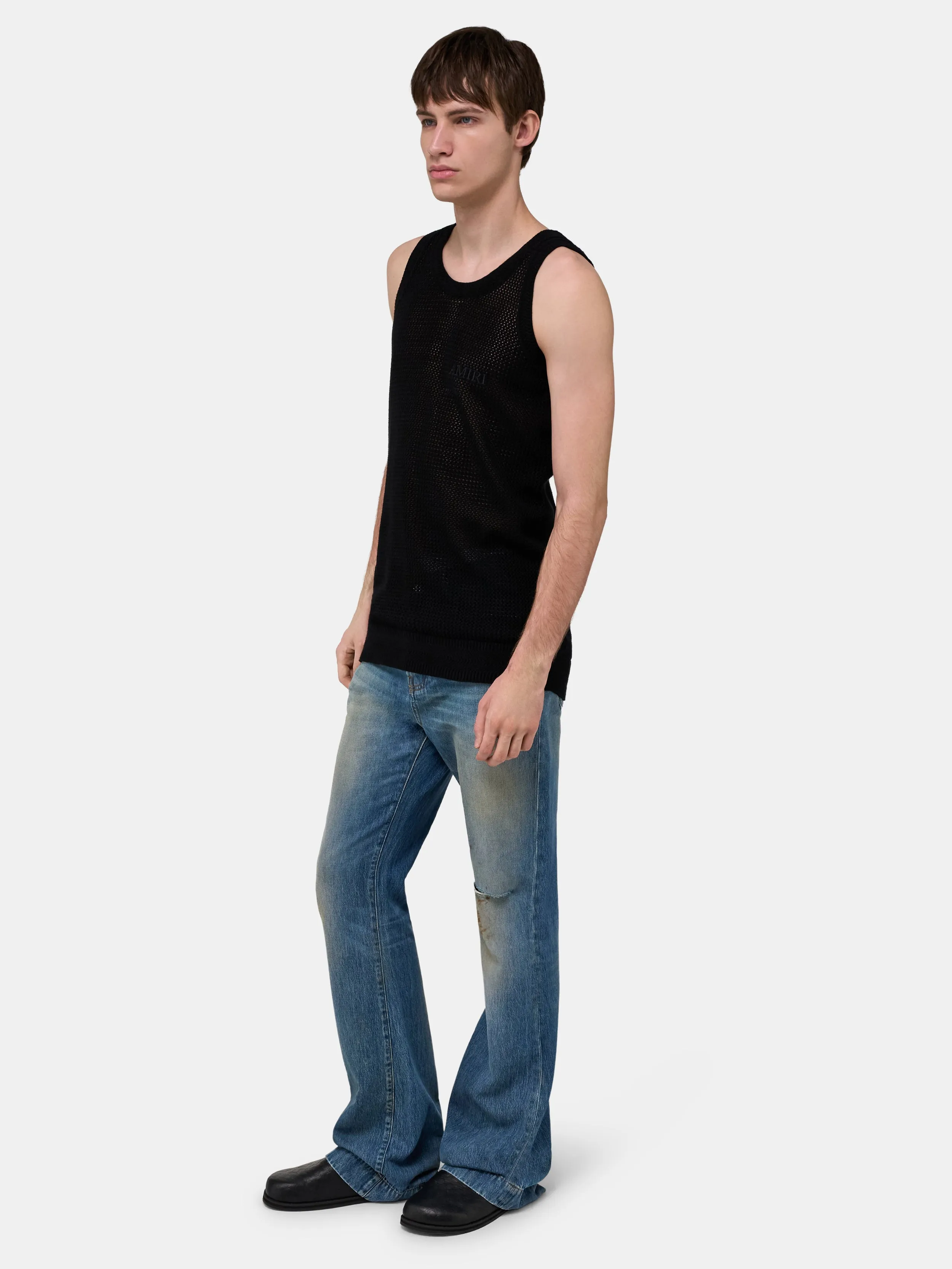 AMIRI KNIT MESH TANK - Black sold by AMIRI product image thumbnail 3