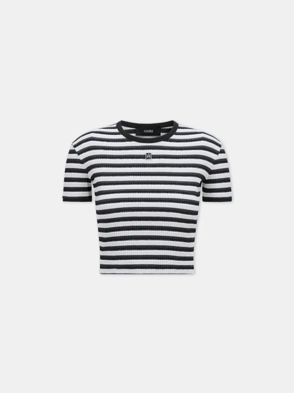 WOMEN - WOMEN'S MA STRIPED TEE - White made by AMIRI
