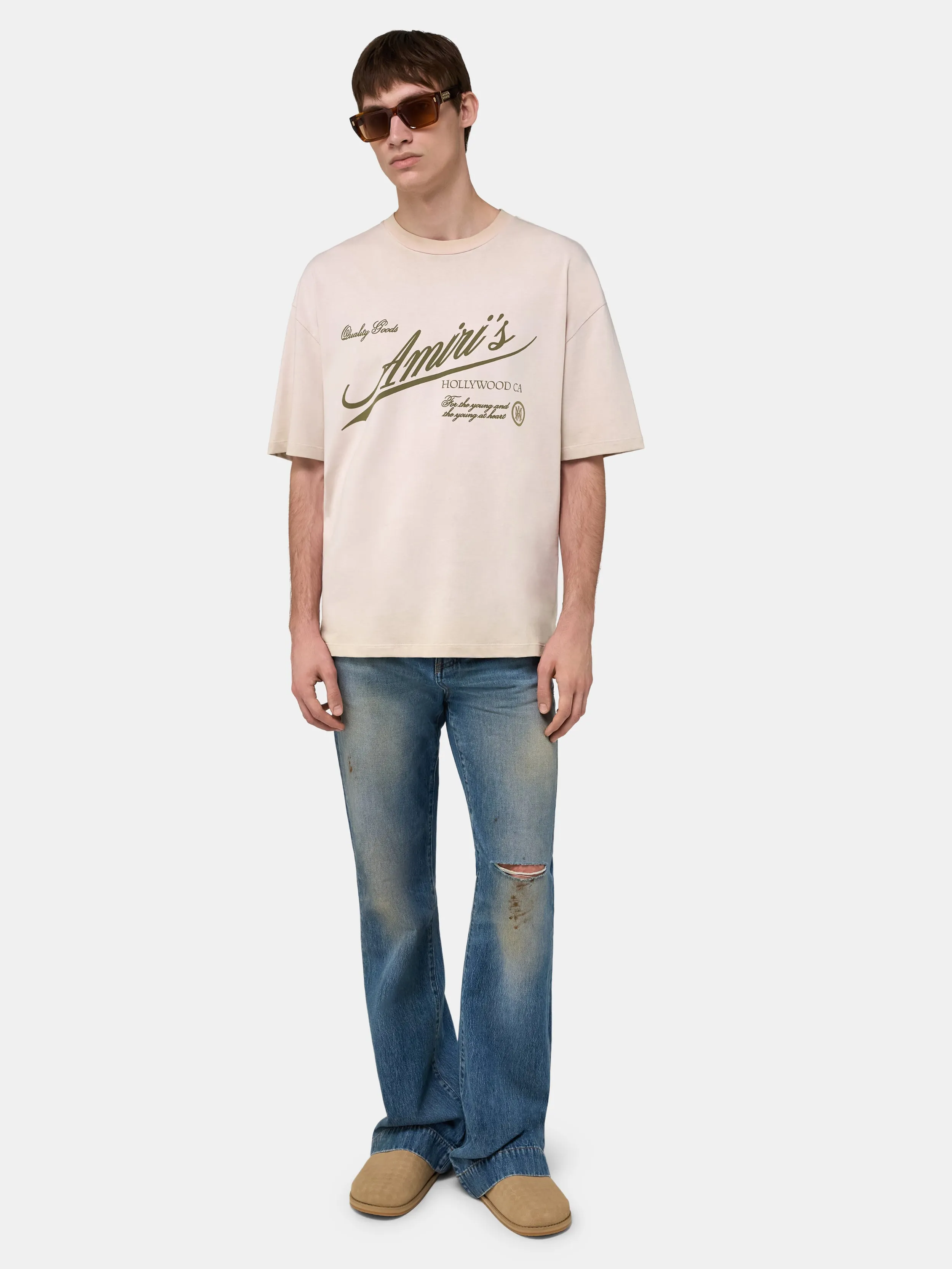 AMIRI QUALITY GOODS OVERSIZED TEE - Alabaster sold by AMIRI product image thumbnail 2