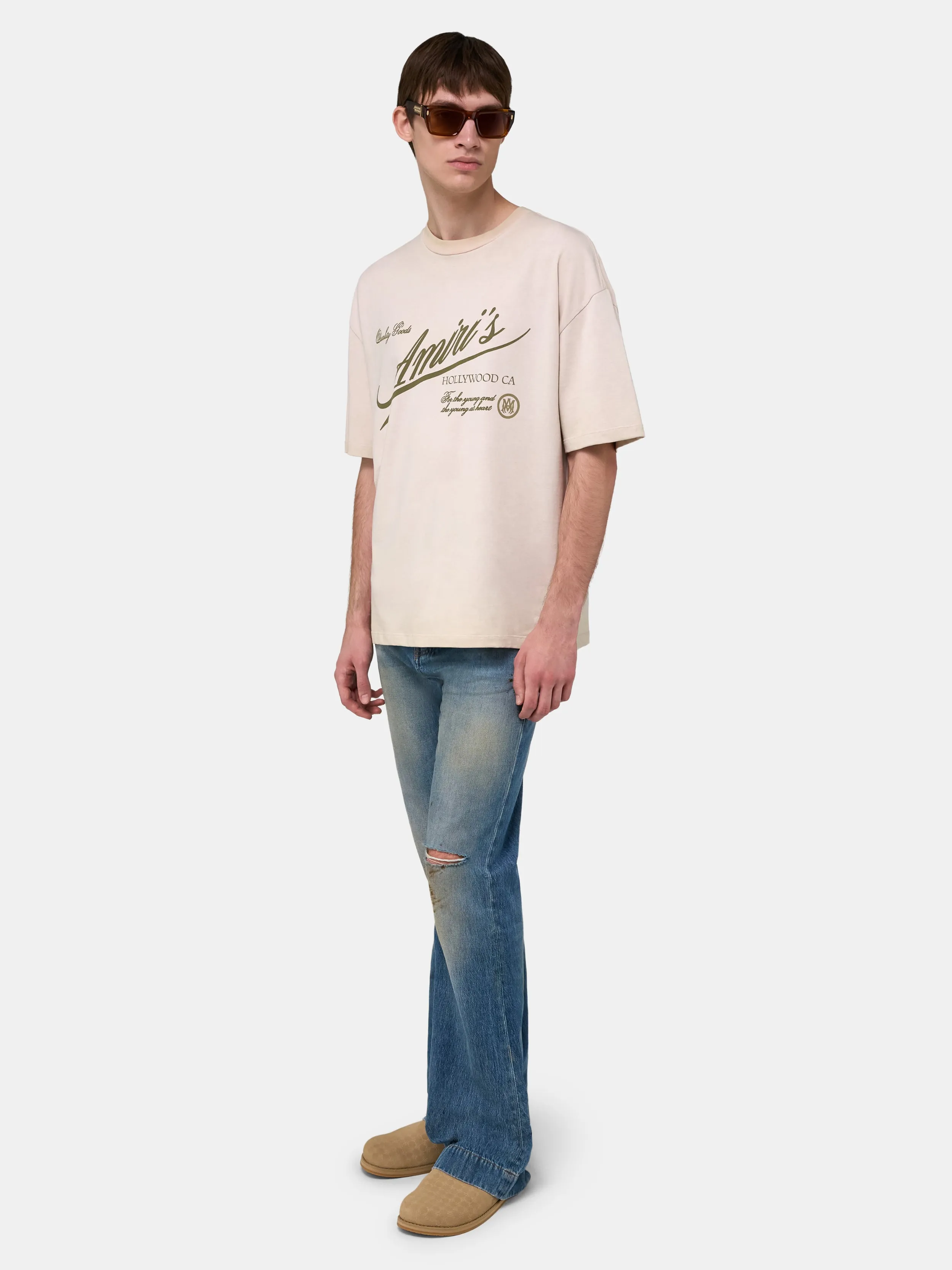 AMIRI QUALITY GOODS OVERSIZED TEE - Alabaster sold by AMIRI product image thumbnail 3