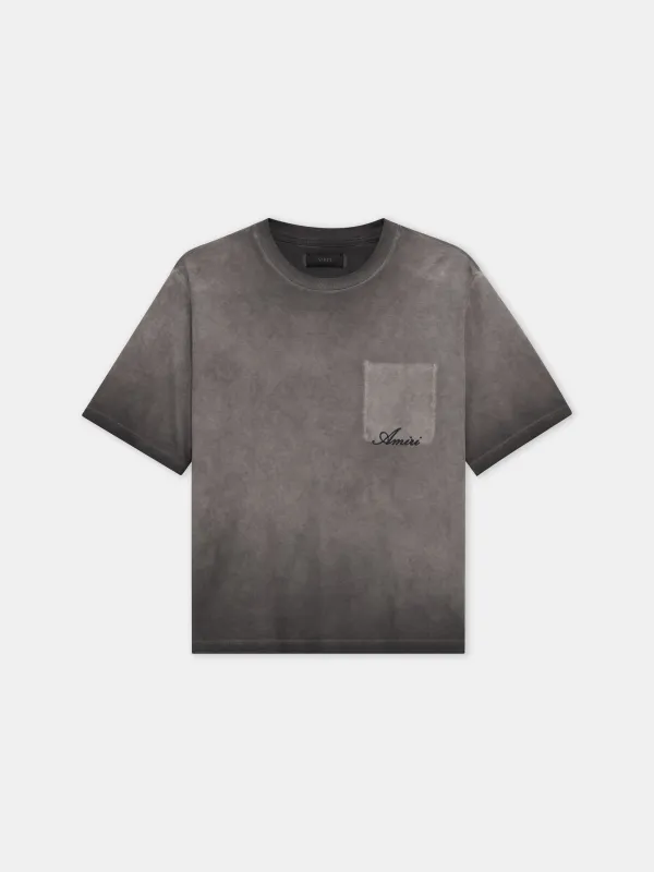 FADED POCKET BOX TEE - Black made by AMIRI