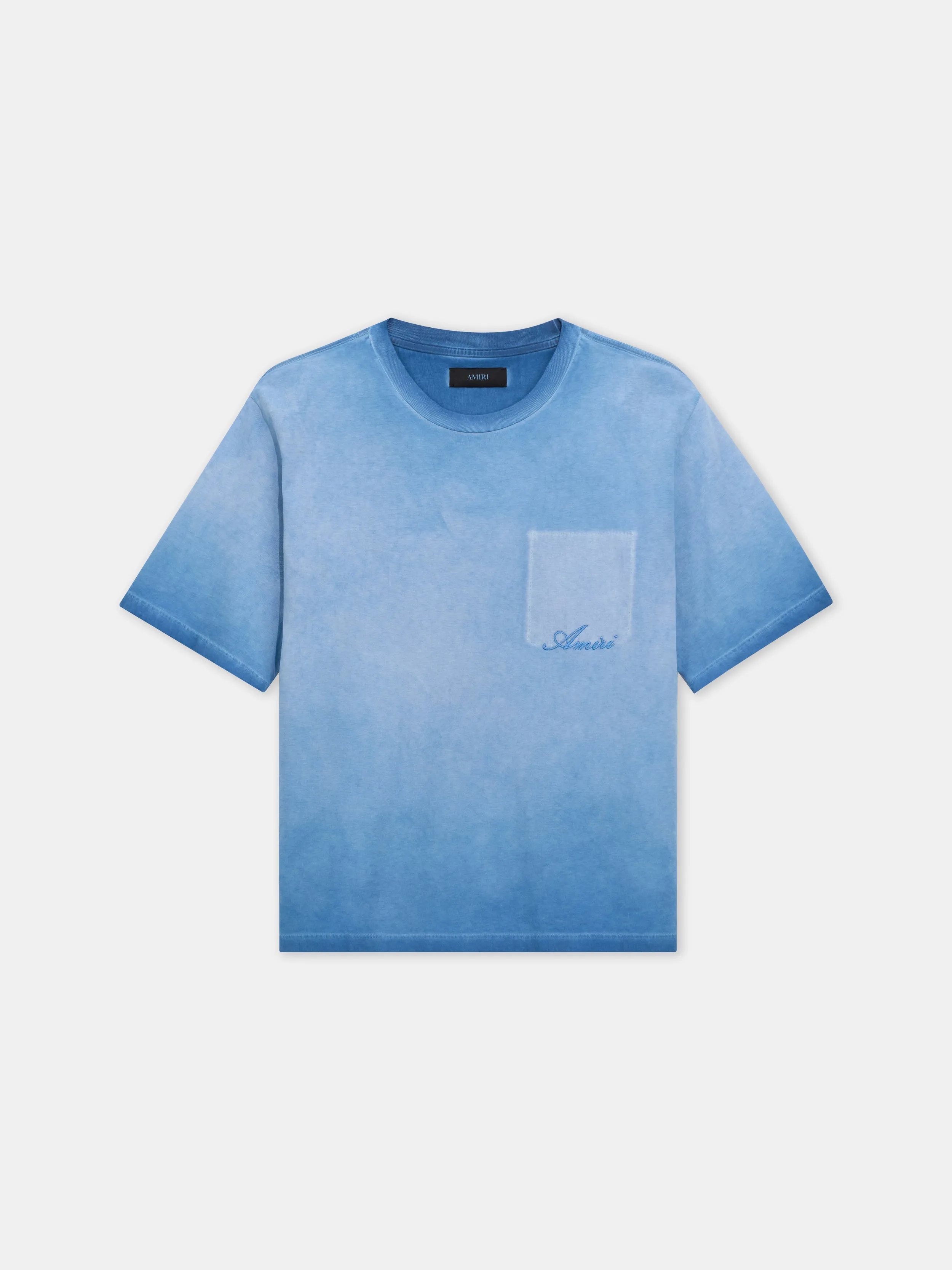 FADED POCKET BOX TEE - Sapphire sold by AMIRI