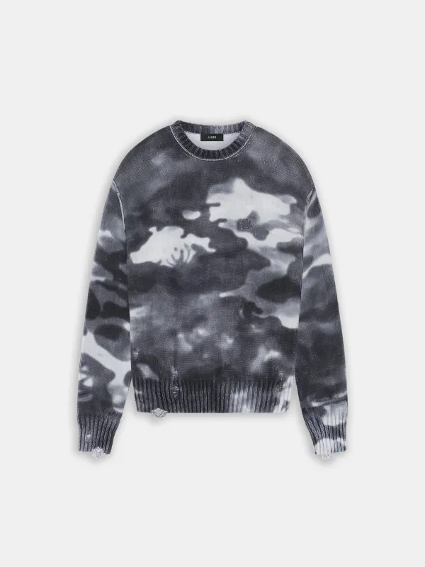 CAMO SWEATER - Grey made by AMIRI