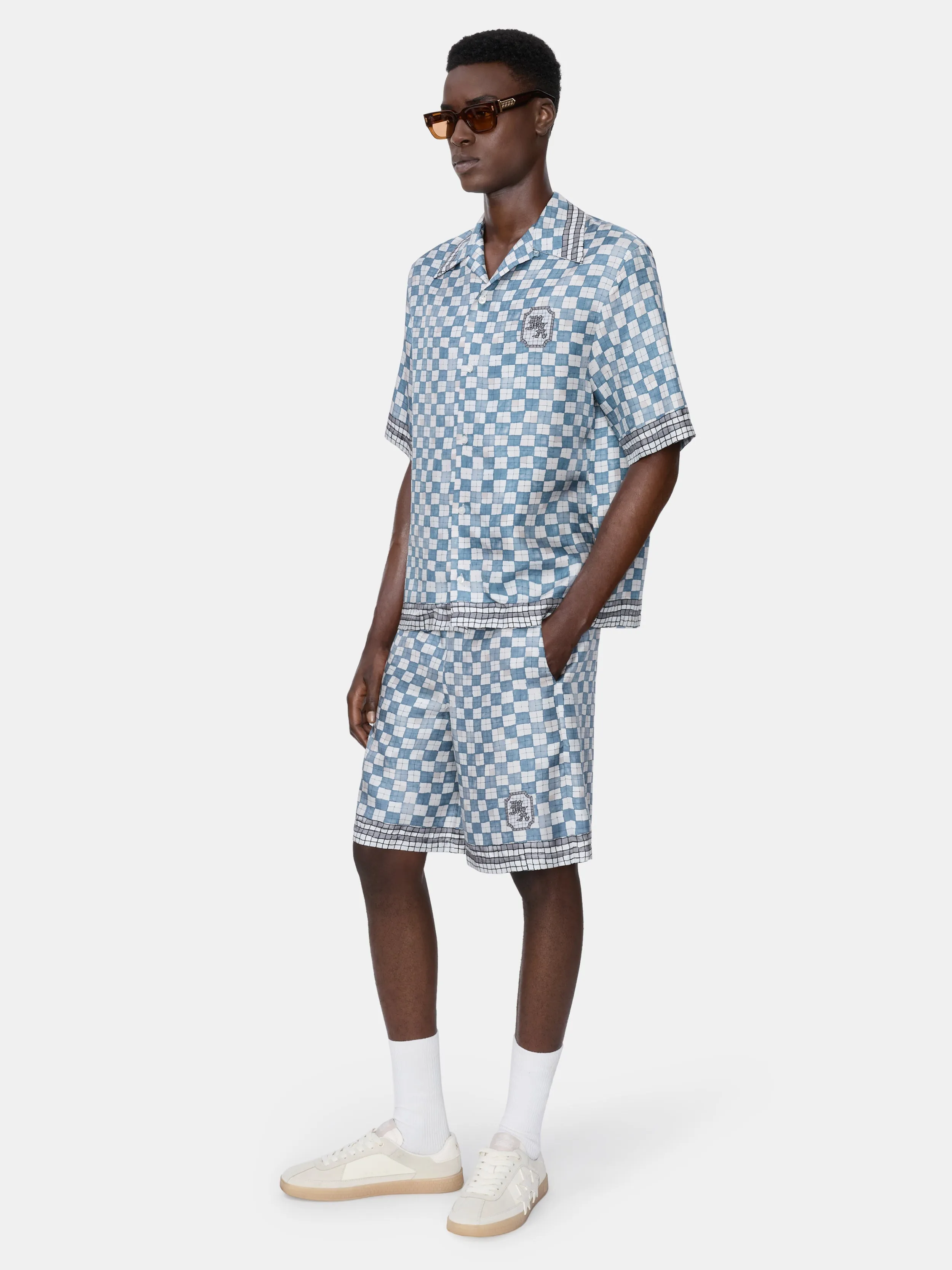 MA CHECKERED SHORT - Steel sold by AMIRI product image thumbnail 3