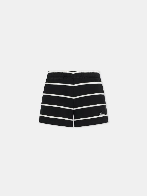 WOMEN - WOMEN'S STRIPED SWEATSHORT - Black made by AMIRI