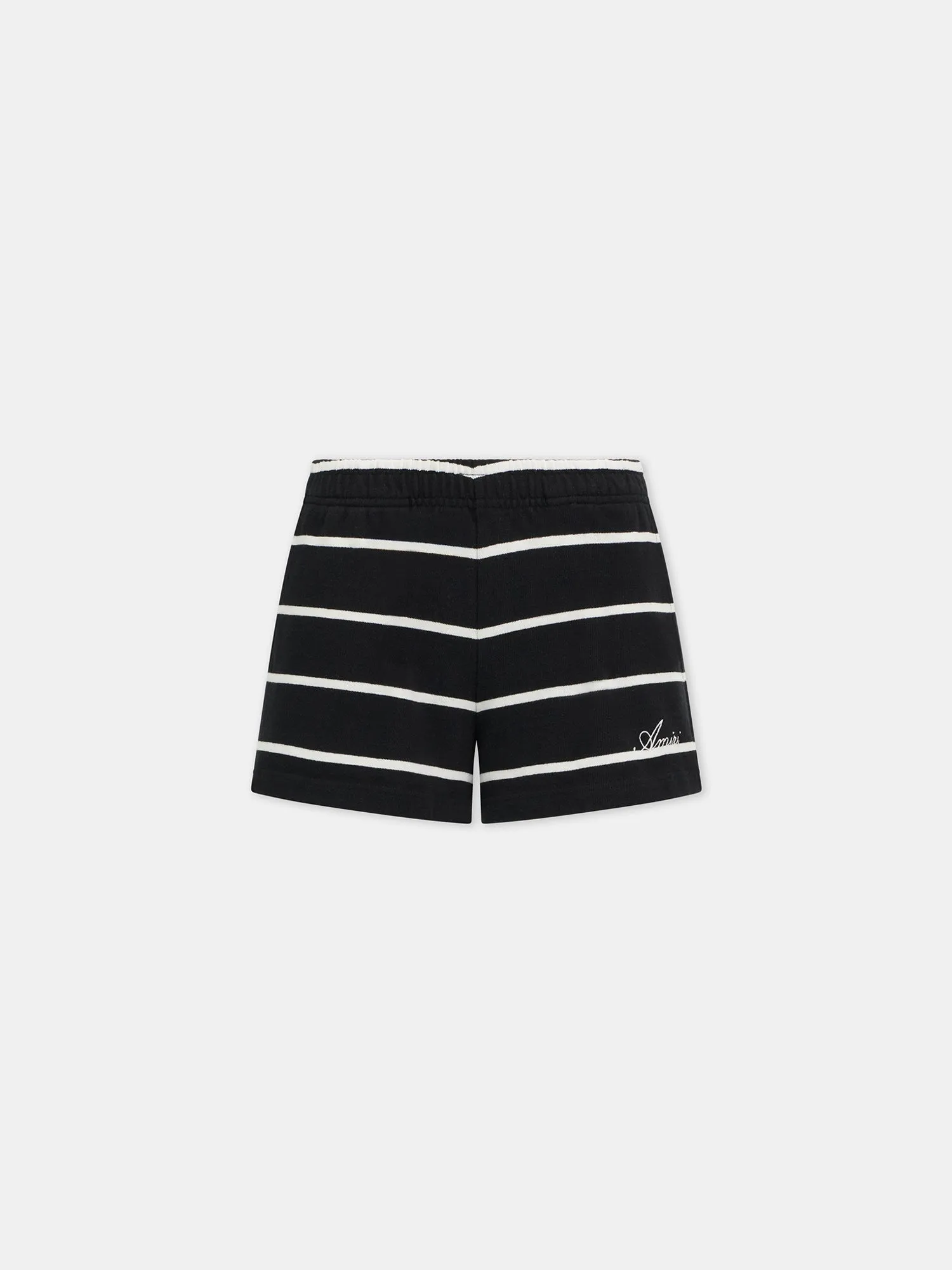 WOMEN - WOMEN'S STRIPED SWEATSHORT - Black sold by AMIRI