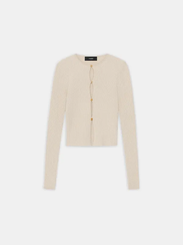 WOMEN - WOMEN'S MA HARDWARE CARDIGAN - Ivory made by AMIRI