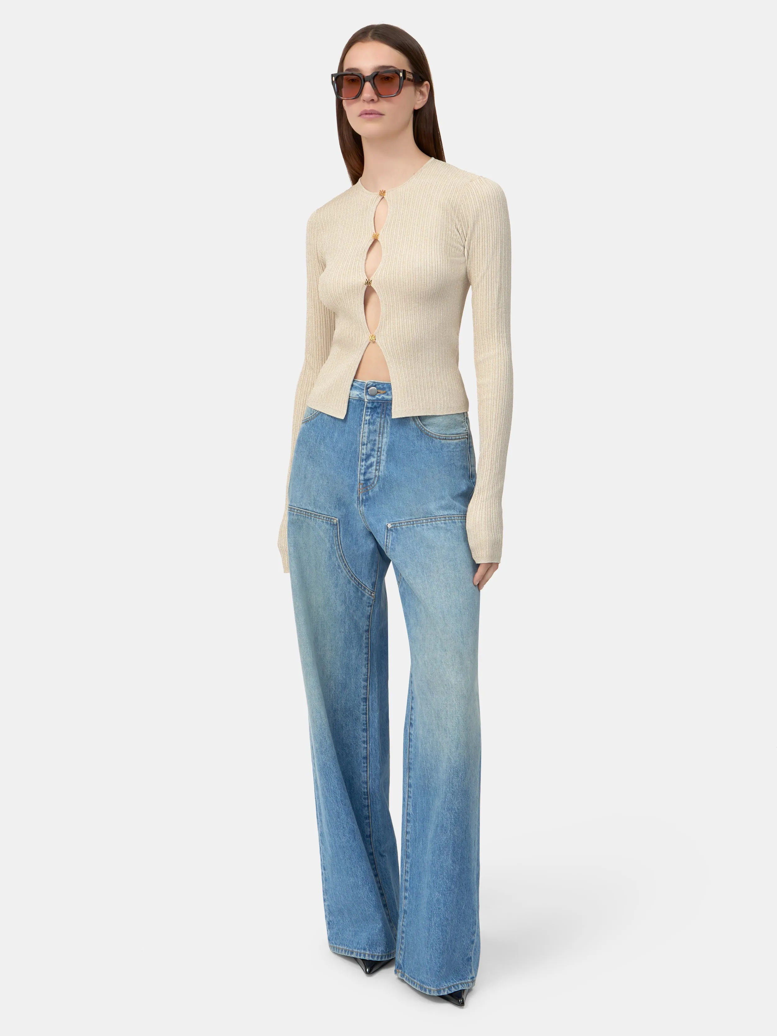 WOMEN - WOMEN'S MA HARDWARE CARDIGAN - Ivory sold by AMIRI product image thumbnail 2