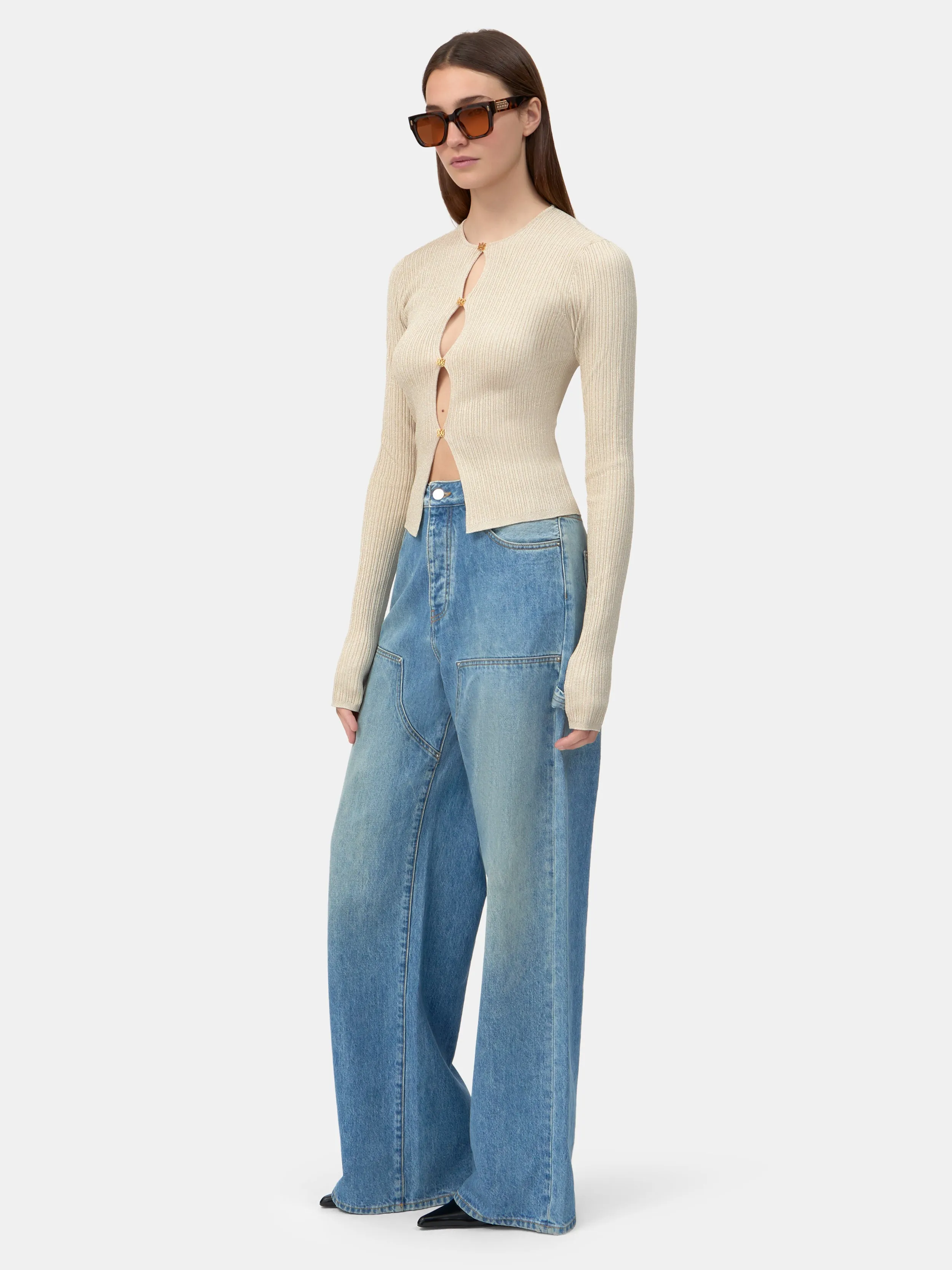 WOMEN - WOMEN'S MA HARDWARE CARDIGAN - Ivory sold by AMIRI product image thumbnail 3