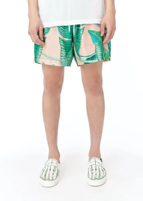 Banana Leaves Shorts - Peach sold by AMIRI