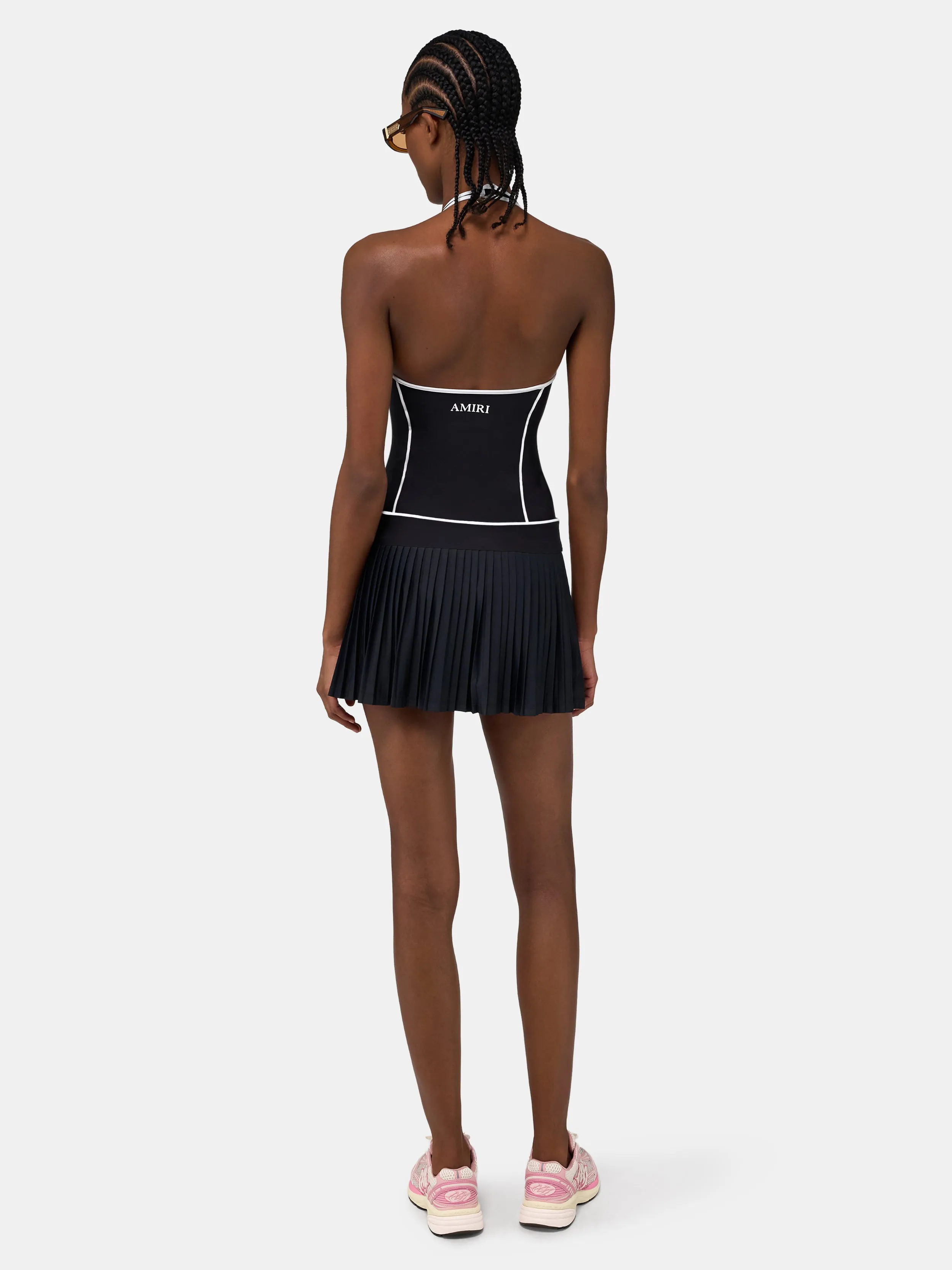 WOMEN - WOMEN'S MA PLEATED MINI DRESS - Black sold by AMIRI product image thumbnail 4