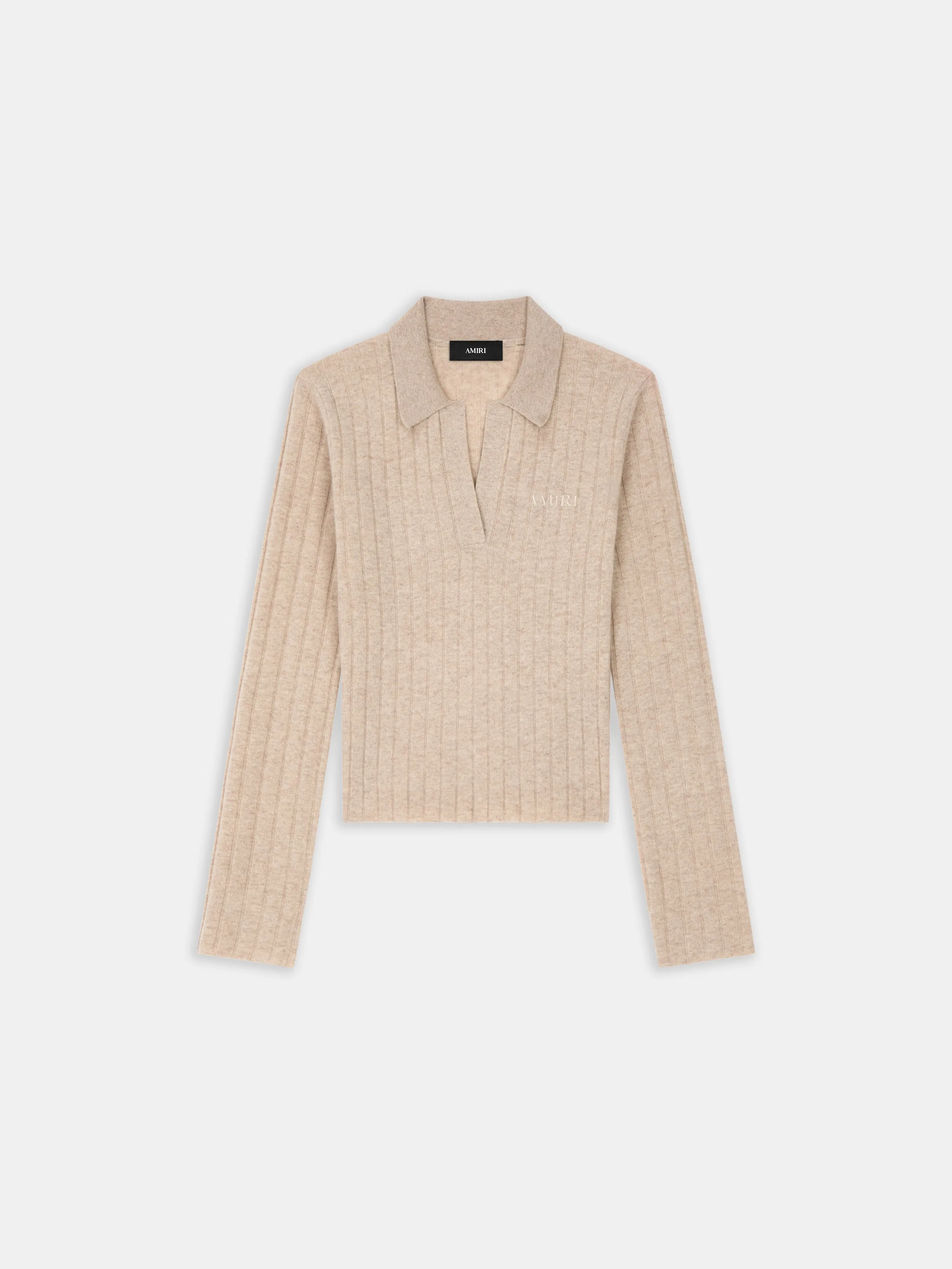 WOMEN - WOMEN'S AMIRI SOFT RIB KNIT POLO - Fossil sold by AMIRI