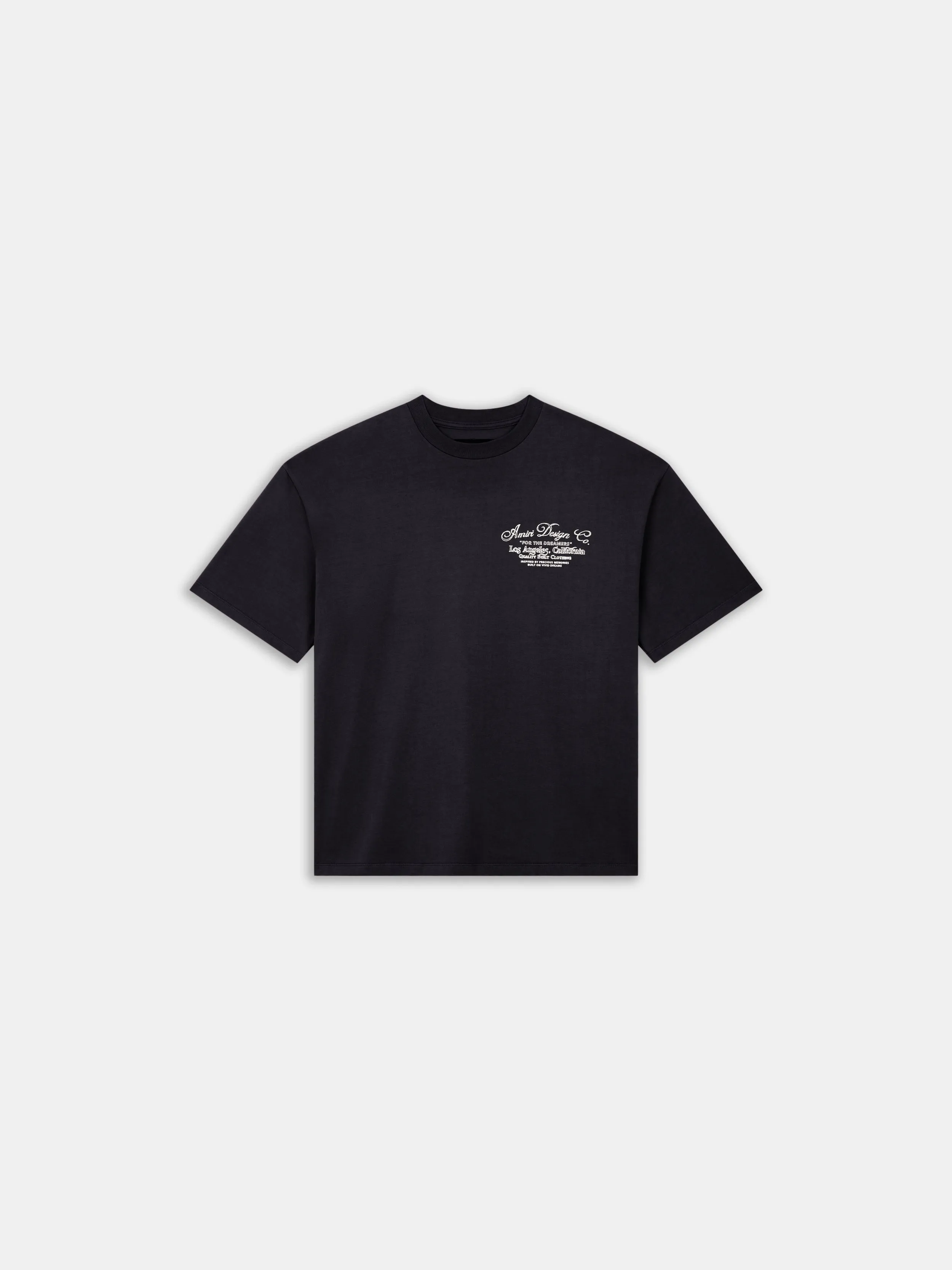 DREAMERS CHAIN STITCH OVERSIZED TEE - Black sold by AMIRI