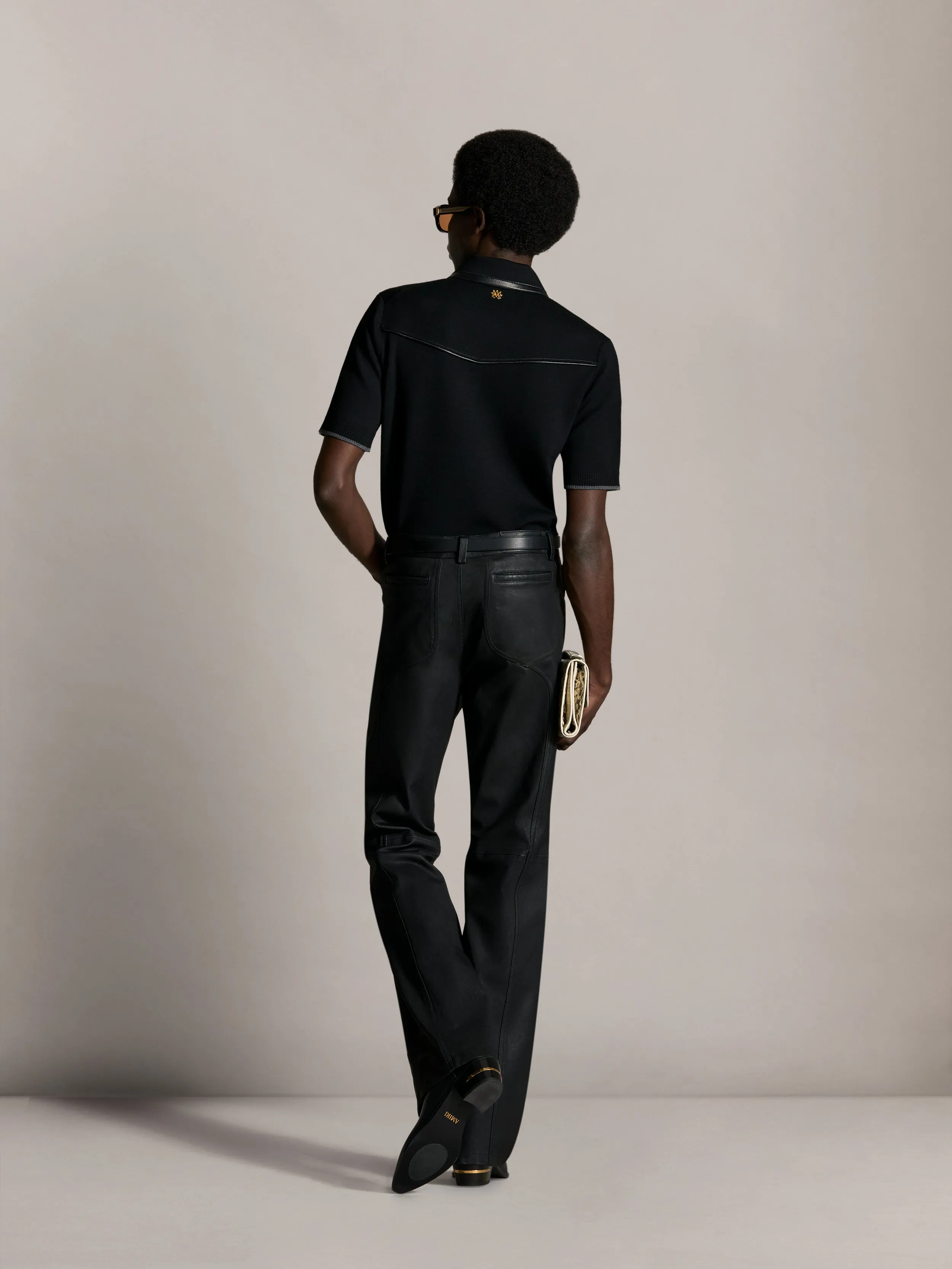 VINTAGE CUT LEATHER PANT - Black sold by AMIRI product image thumbnail 4